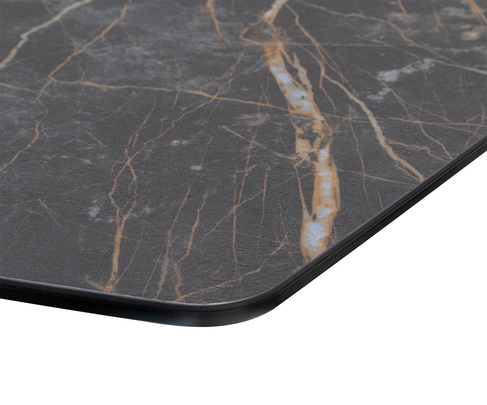 Esstisch Edge Bootsform 200x100cm Laminam® Keramik Noir Desir Braun Mittelfuß Kreuz Schwarz 4 Esstisch Edge Bootsform 200x100cm Laminam® Keramik Noir Desir Braun Mittelfuß Kreuz Schwarz 4