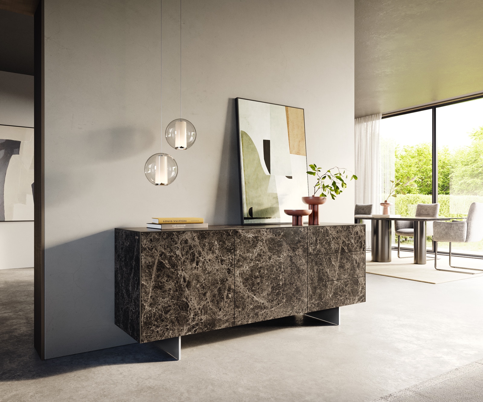 Sideboard Cuor 180 cm Keramik 2 Türen 3 Schubfächer 2 Sideboard Cuor 180 cm Keramik 2 Türen 3 Schubfächer 2