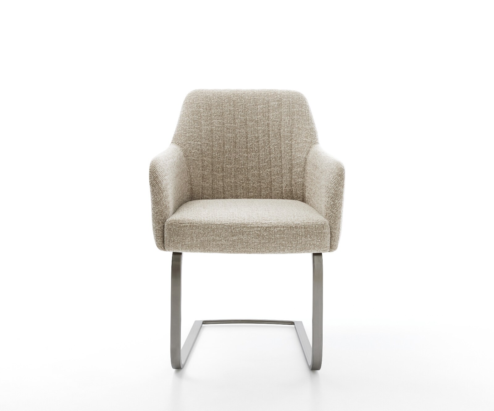 Freischwinger Greg-Flex Webstoff Soft Beige Freischwinger flach Graphit Taschenfederkern 1