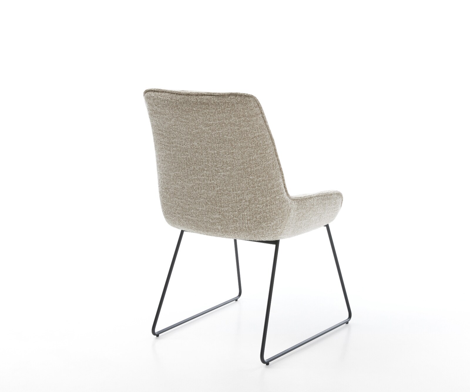 Esszimmerstuhl Taimi-Flex Webstoff Soft Beige Kufengestell Schwarz 4