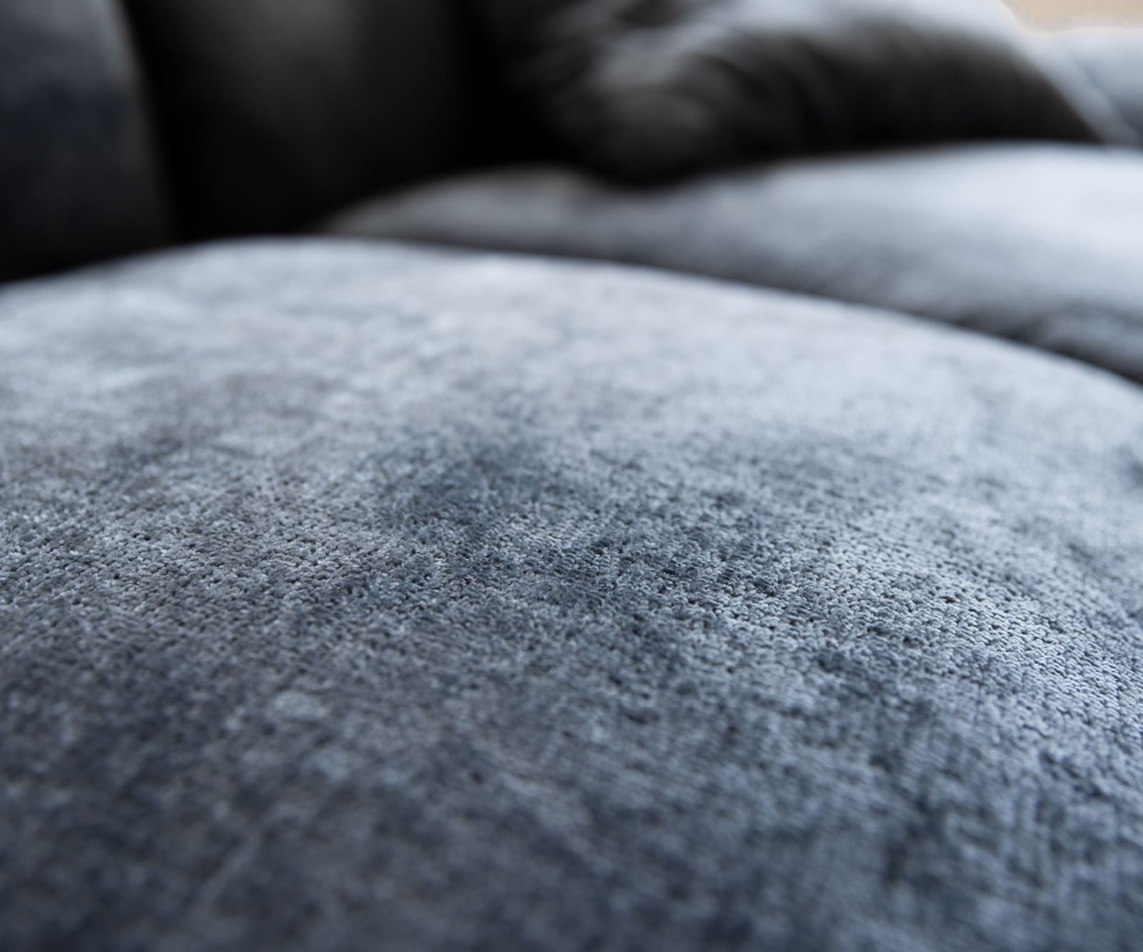 Grand canapé Lunna 360x175 cm chenille bleu 2 coussins 5 Grand canapé Lunna 360x175 cm chenille bleu 2 coussins 5