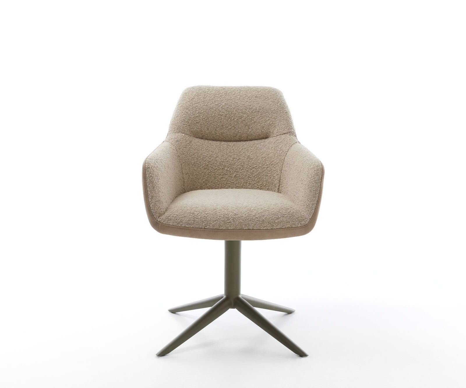 Drehstuhl Pejo-Flex Materialmix Schlamm Fußkreuz Effektfinish Titan 360° drehbar Wippfunktion Taschenfederkern 1