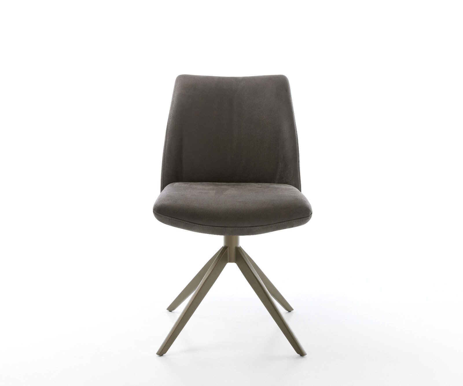 Chaise-pivotante Elso-Flex microvelours anthracite vintage pied croisé large aspect titane pivotement sur 360° fonction bascule ressorts ensachés 1