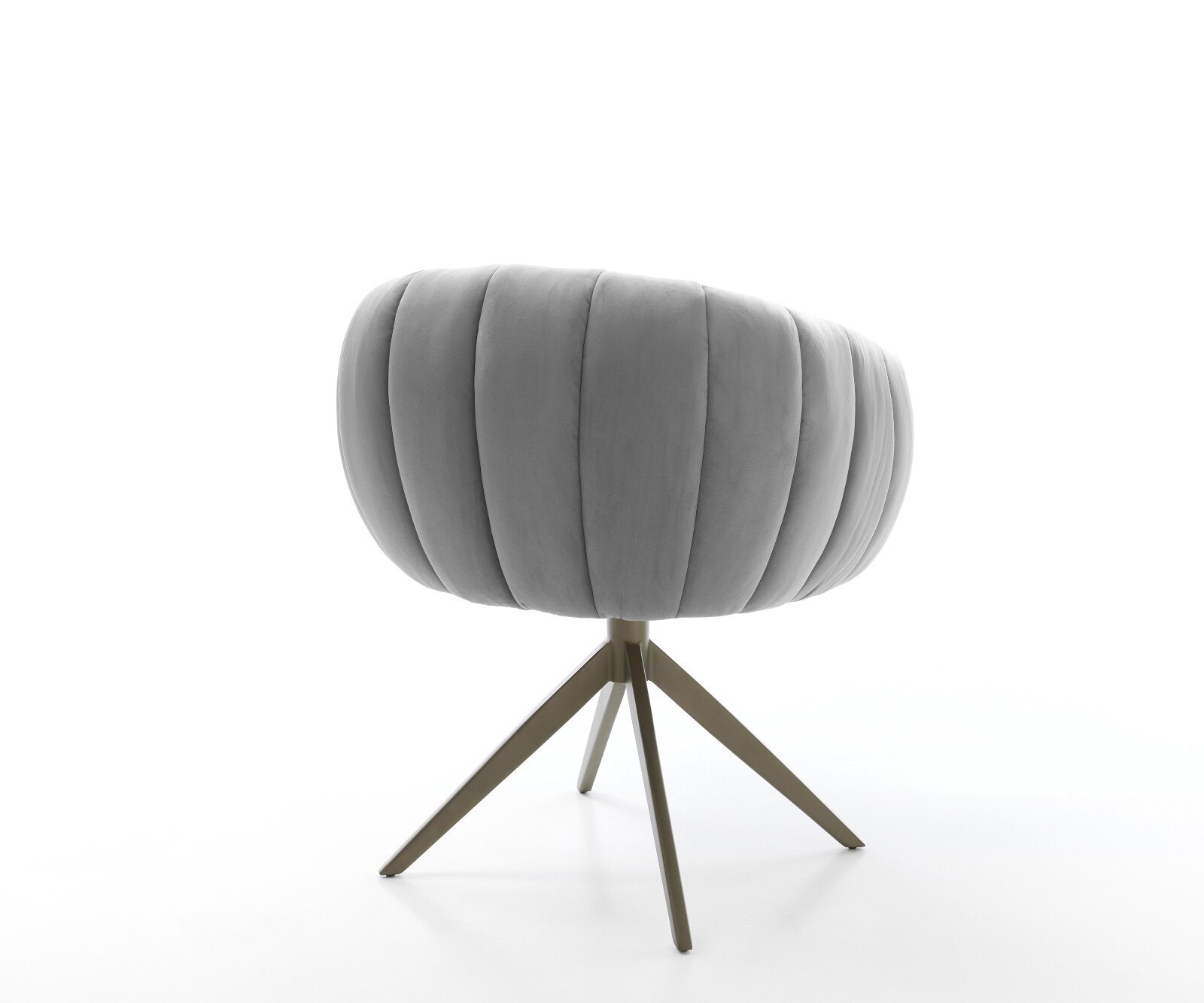 Chaise-pivotante Jada-Flex velours gris pied croisé large aspect titane pivotement sur 360° fonction bascule ressorts ensachés 4