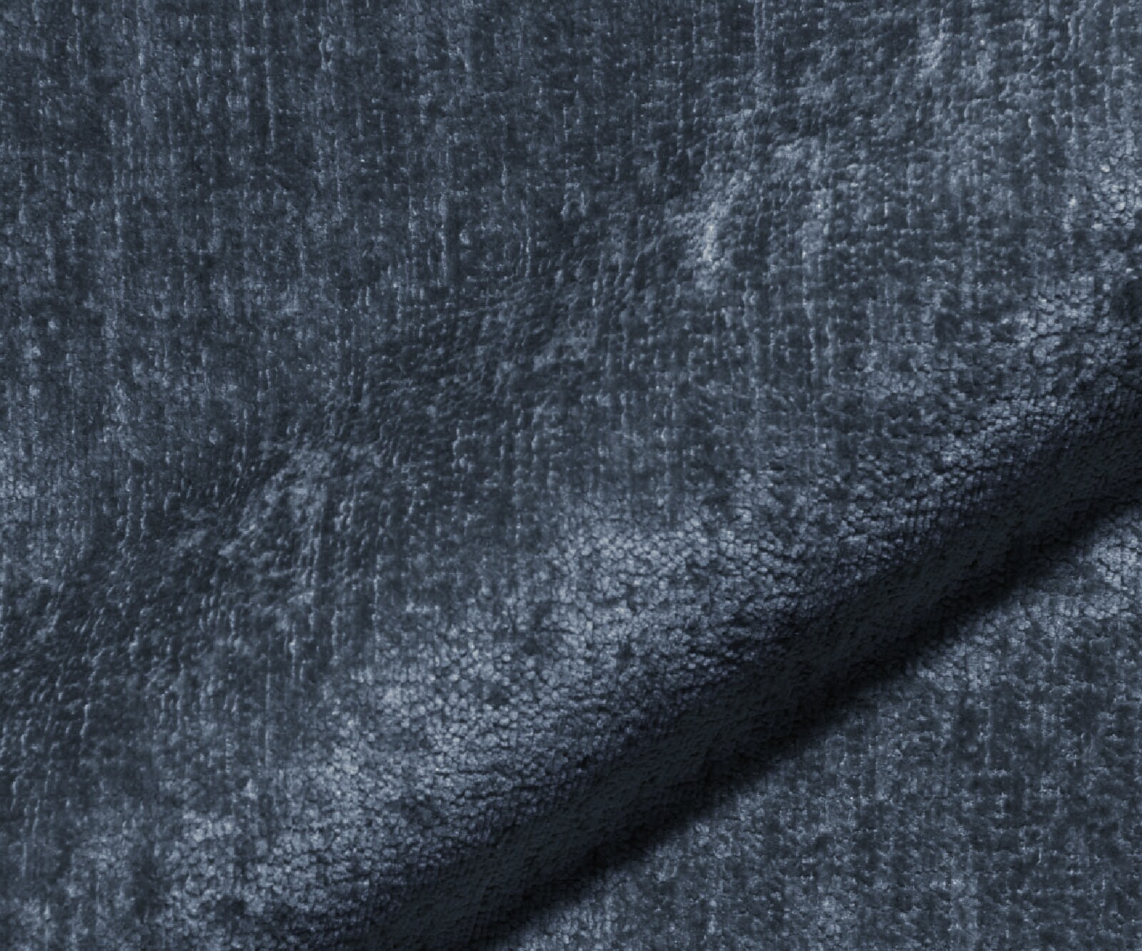 Grand canapé Lunna 360x175 cm chenille bleu 2 coussins 2