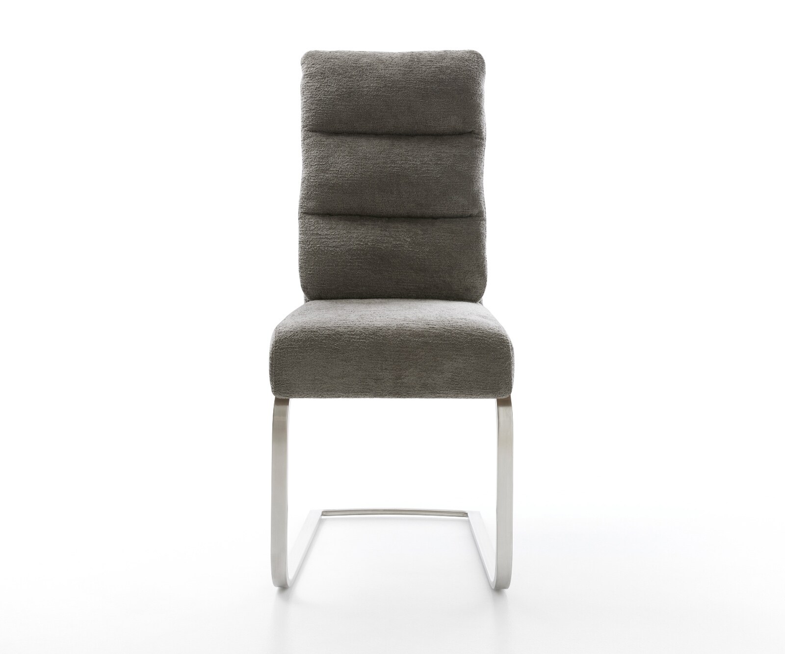 Freischwinger Pela-Flex Bouclé Soft Schlamm Freischwinger flach Edelstahl Taschenfederkern 1