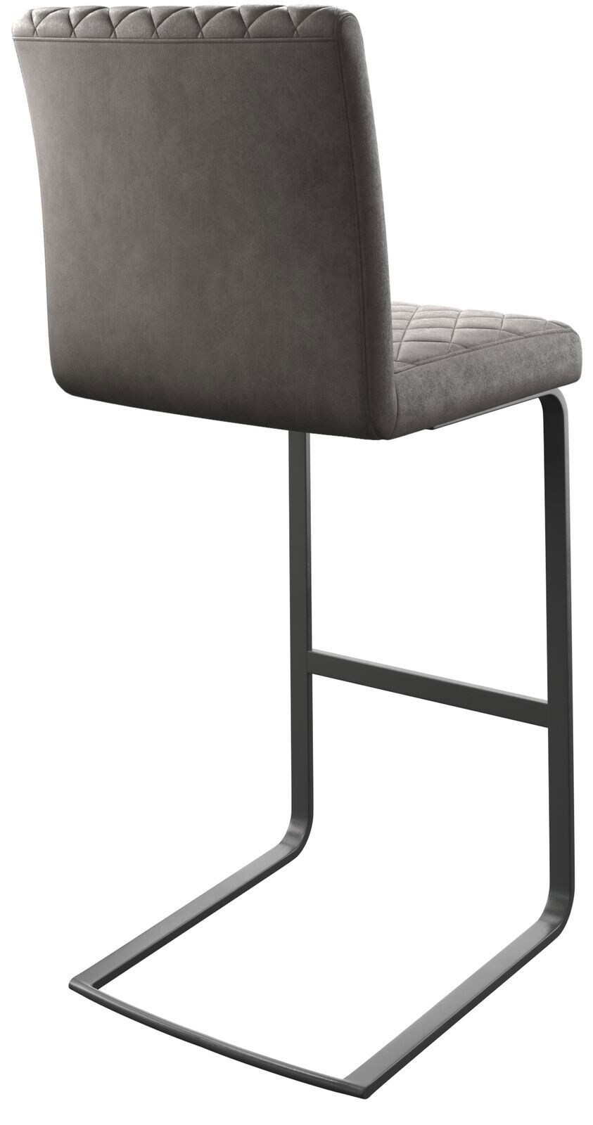 Chaise-de-bar Earnest-Flex piqué en diamant Vintage anthracite  chaise cantilever métal plat 5