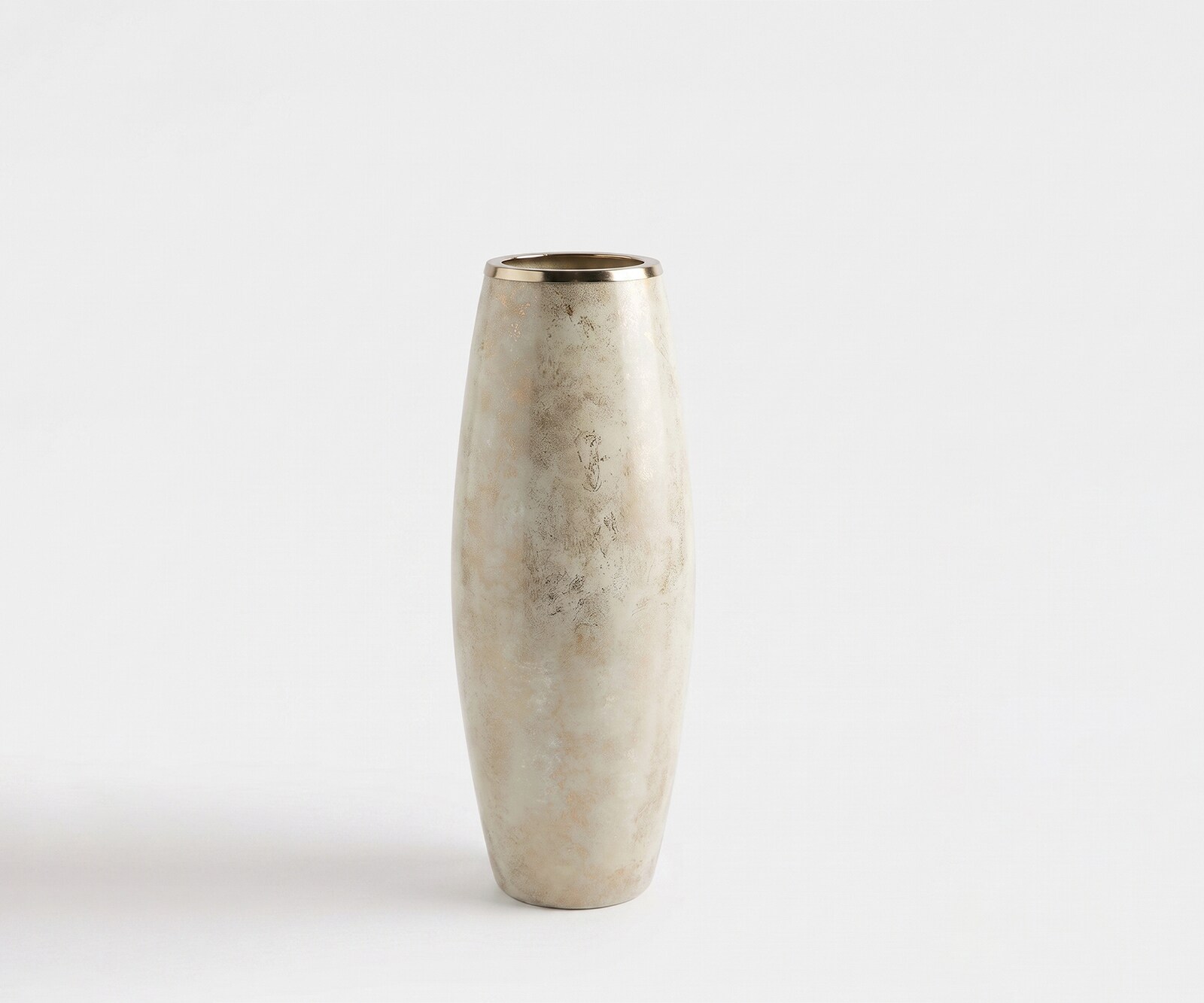 Vase Velino l24 x P24 x H60 cm Verre Alabaster Gold Fait main