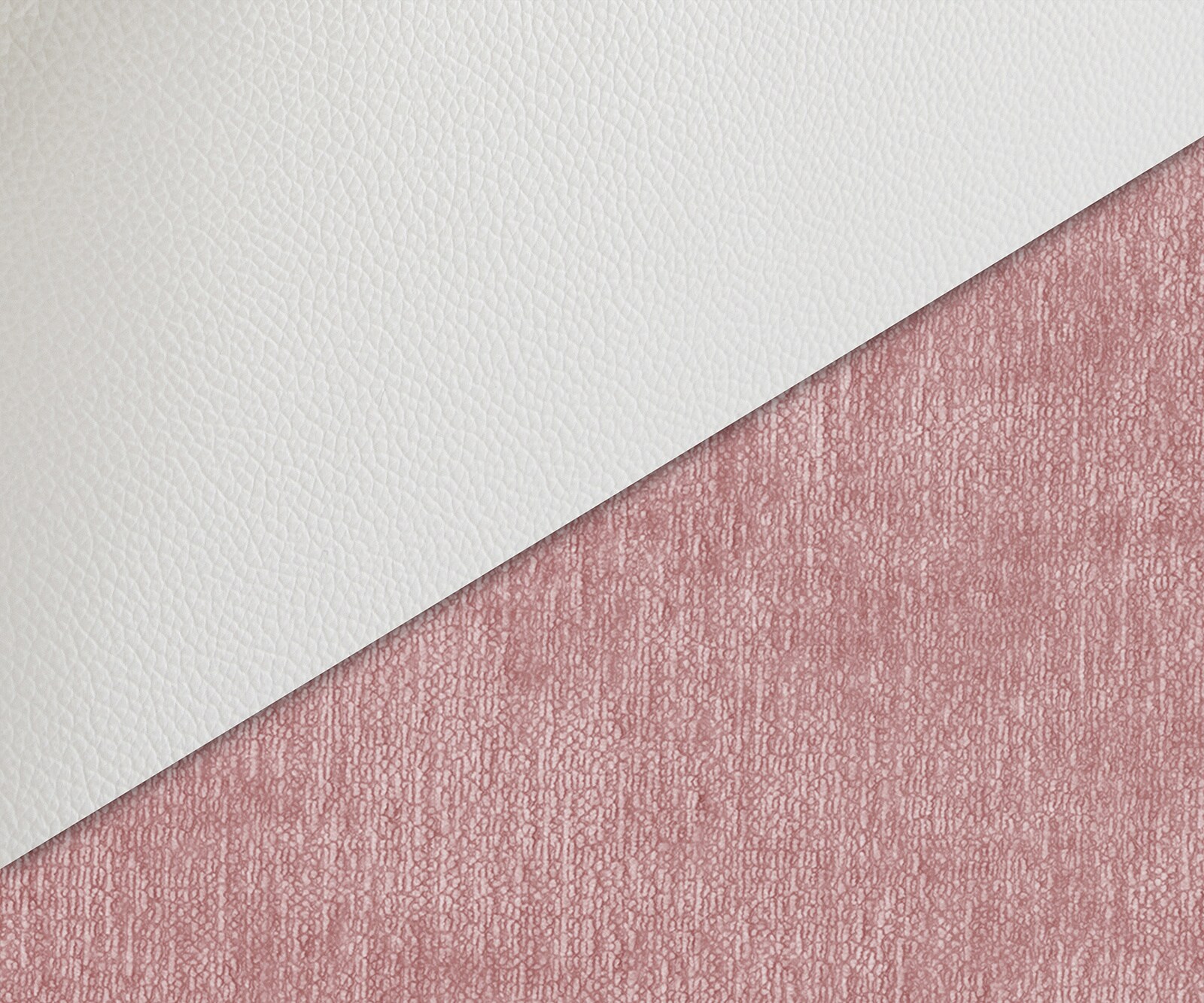 Drehstuhl Clea-Flex Materialmix Echtleder Weiß-Rosé Fußkreuz Weiß 360° drehbar Wippfunktion 2