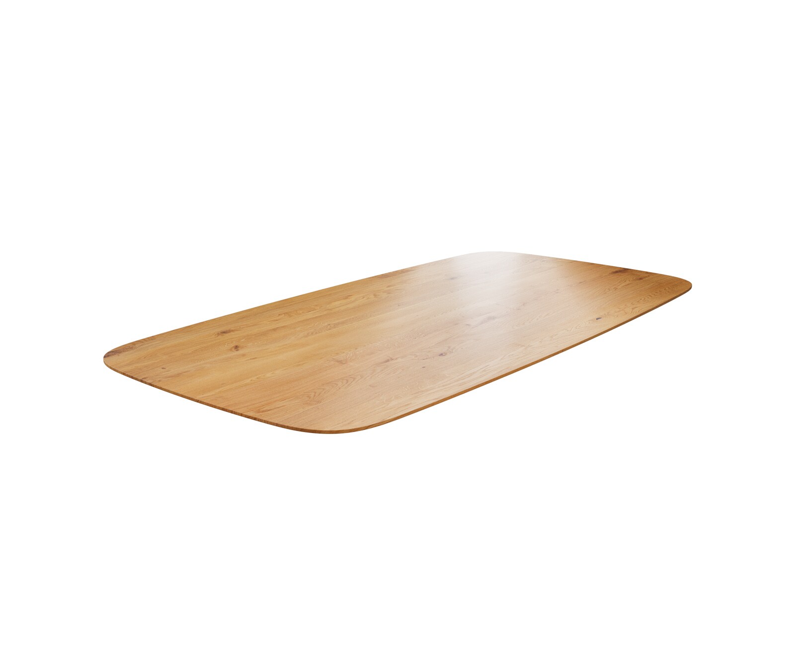 Plateau-de-table Edge Boot 240 x 120 x 2,5-3 cm chêne naturel bord suisse