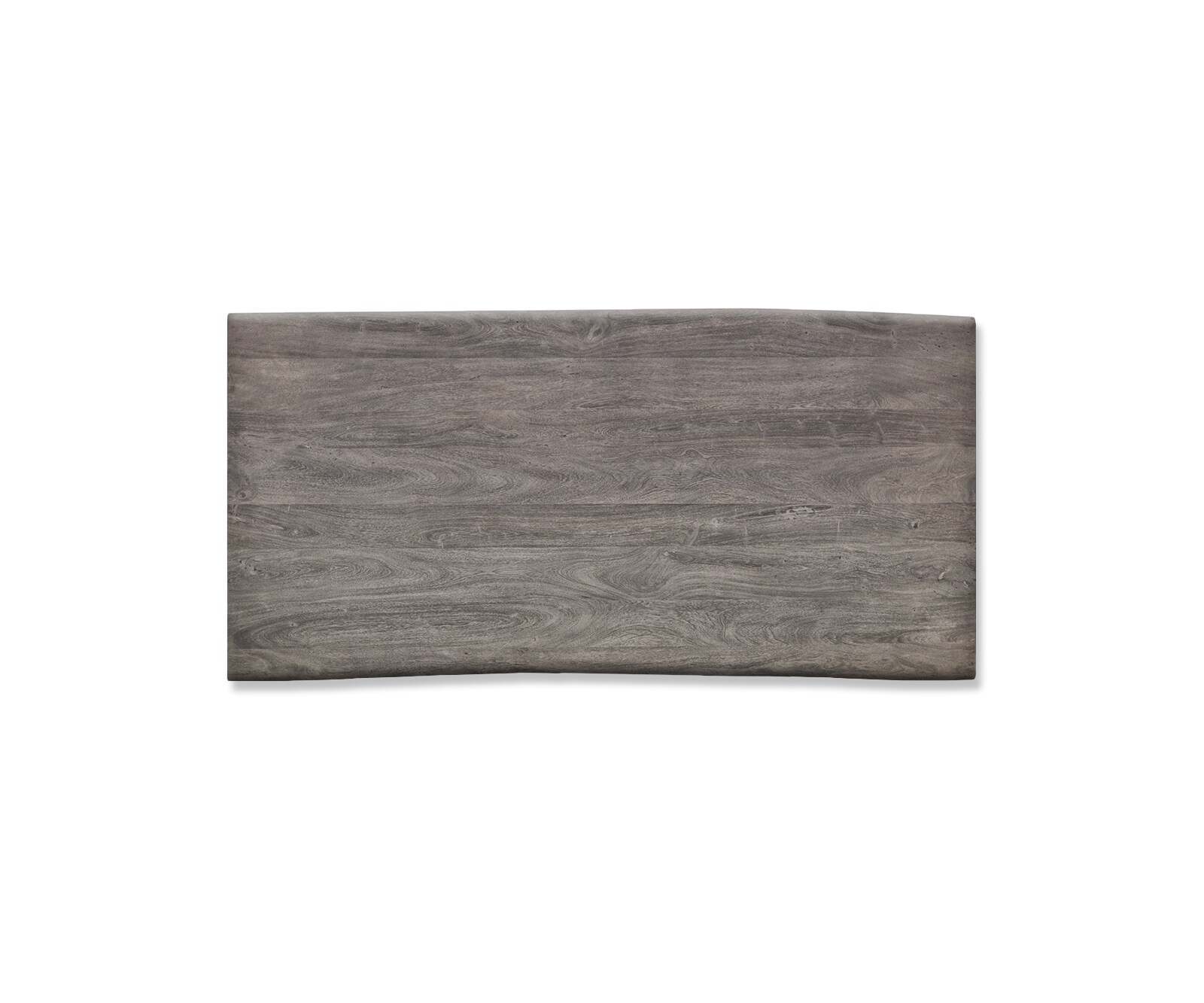 Table-à-manger Edge 200x100cm XL acacia platine acier inoxydable argent incliné Live-Edge 4