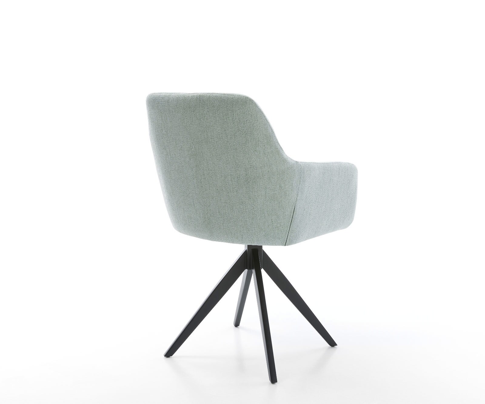 Chaise-de-salle-à-manger Pejo-Flex rayures Vert menthe pied croisé angulaire noir 4