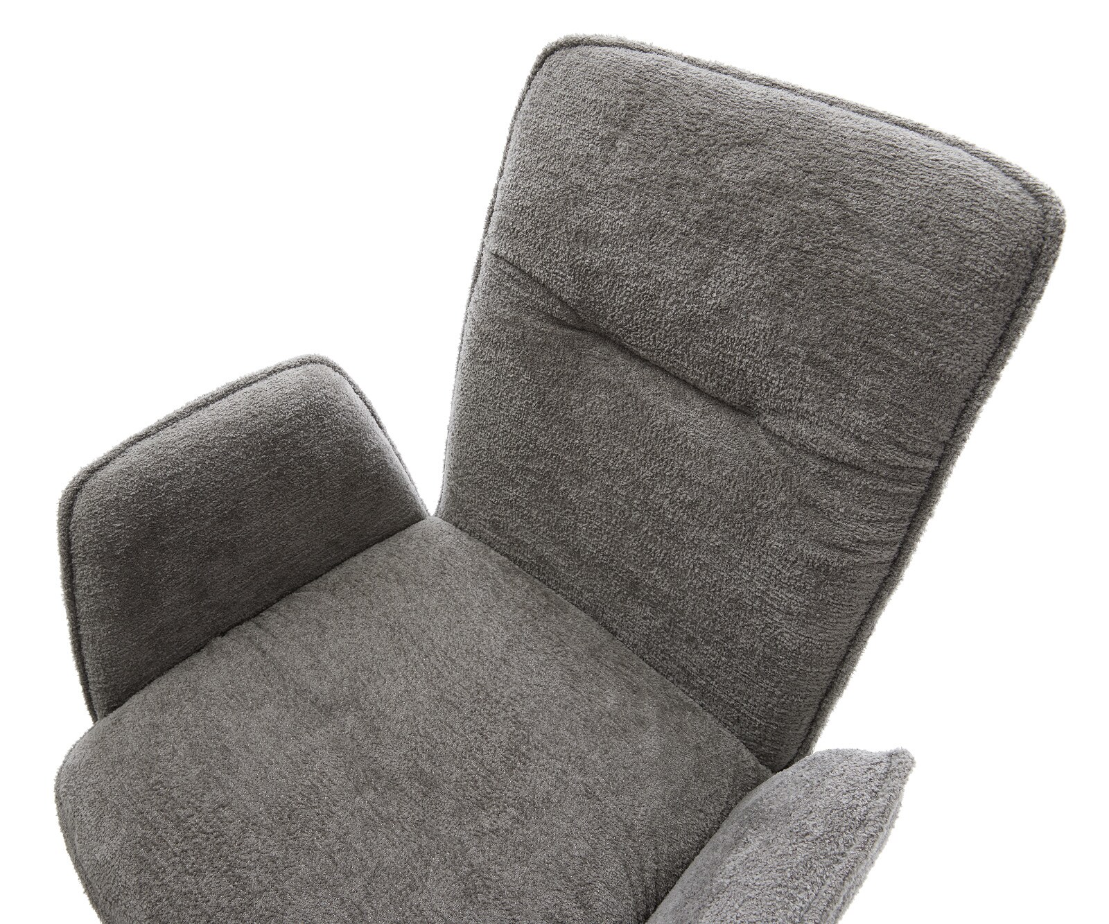 Drehstuhl Vinja-Flex Bouclé Soft Schlamm Kreuzgestell konisch Schwarz 180° drehbar 3