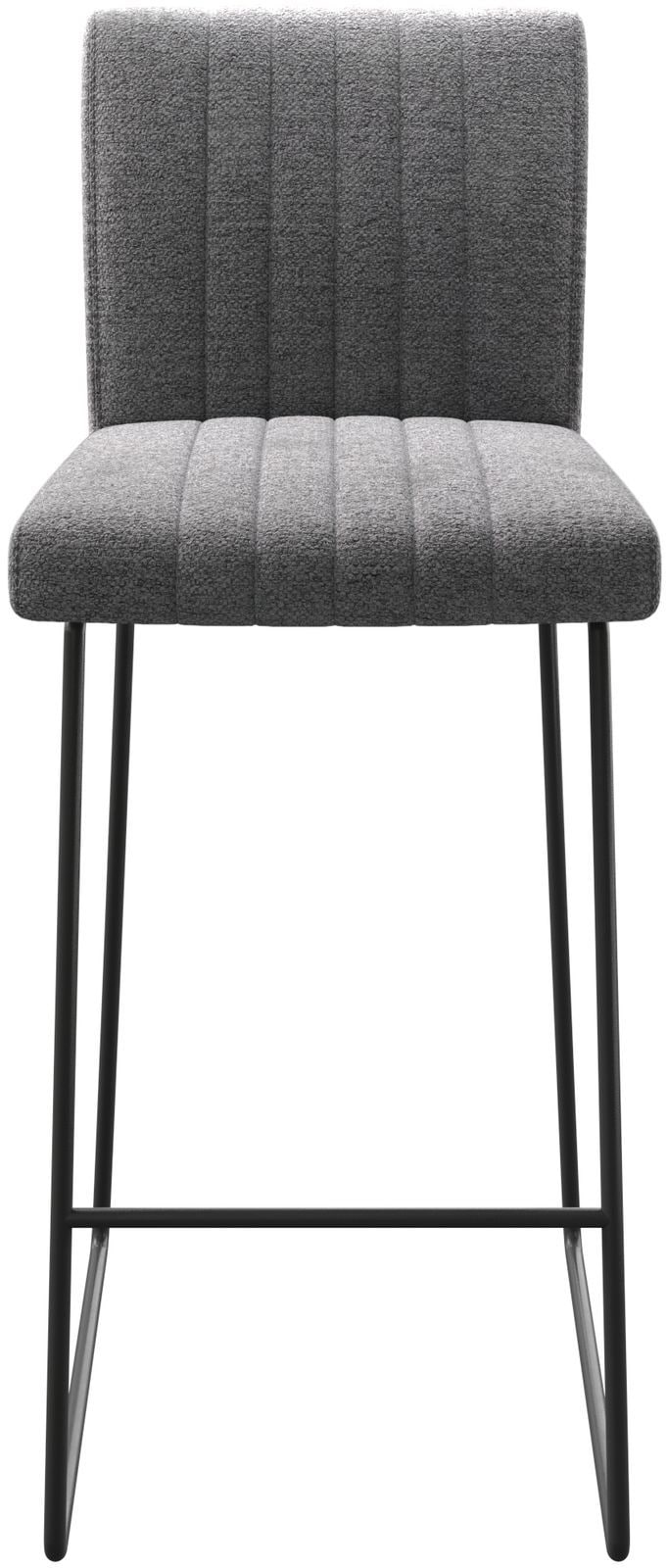 Barstuhl Luiga-Flex Strukturstoff Hellgrau Kufengestell Metall 3 Barstuhl Luiga-Flex Strukturstoff Hellgrau Kufengestell Metall 3