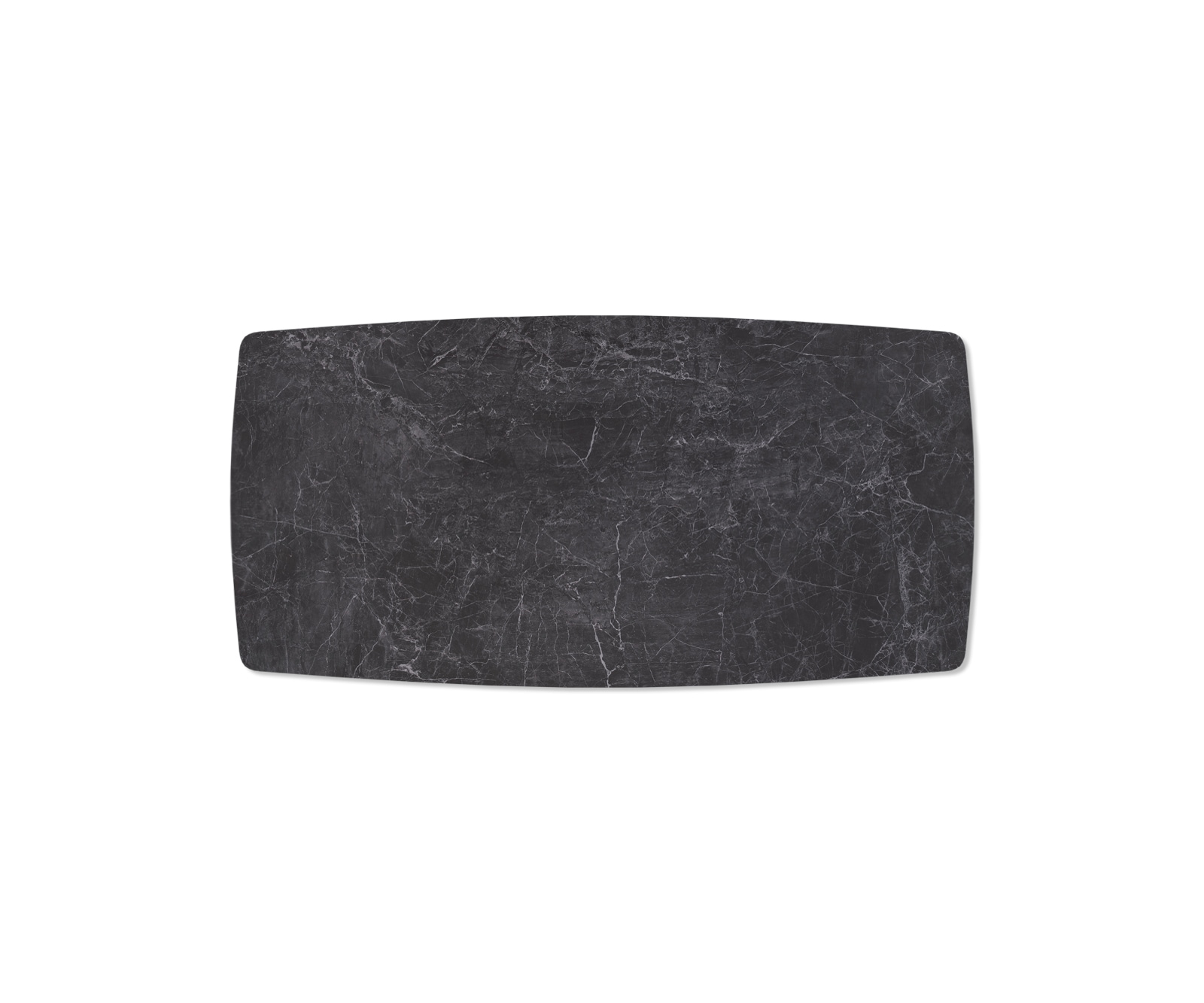 Table-à-manger Edge forme Boot 200x100cm Laminam® céramique gris pieds milieu acier plat noir 3 Table-à-manger Edge forme Boot 200x100cm Laminam® céramique gris pieds milieu acier plat noir 3