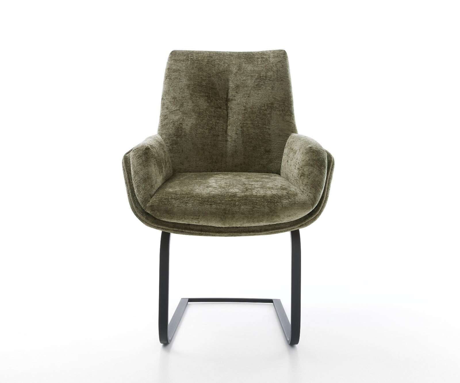 Cantilever Clea-Flex chenille olive pied cantilever plat noir 1
