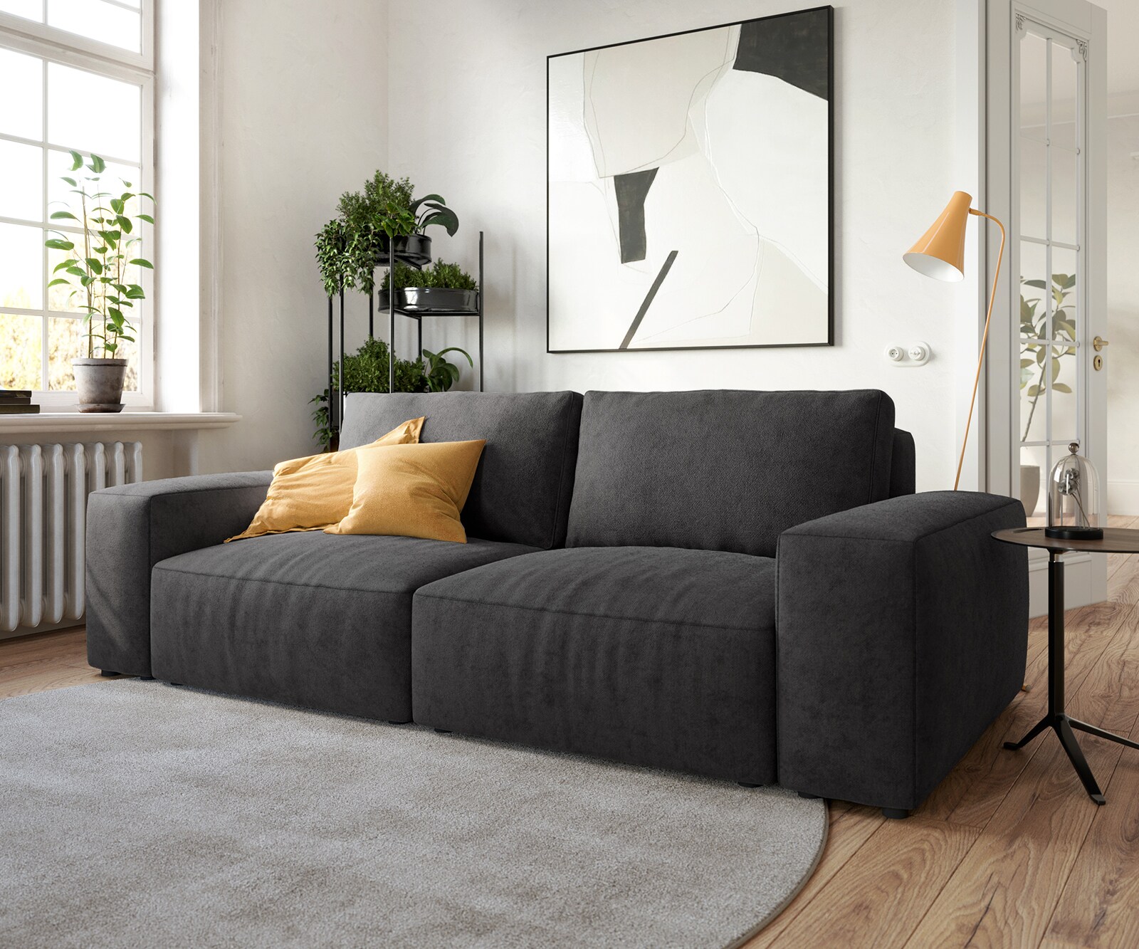 Grand Canapé Lanzo XL 270x130 cm Cordge avec Tabouret 3