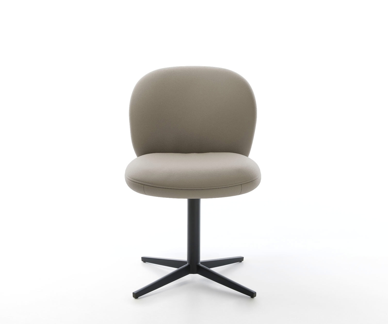 Drehstuhl Nube-Flex Echt-Leder Schlamm Fußkreuz Schwarz 360° drehbar Taschenfederkern 2