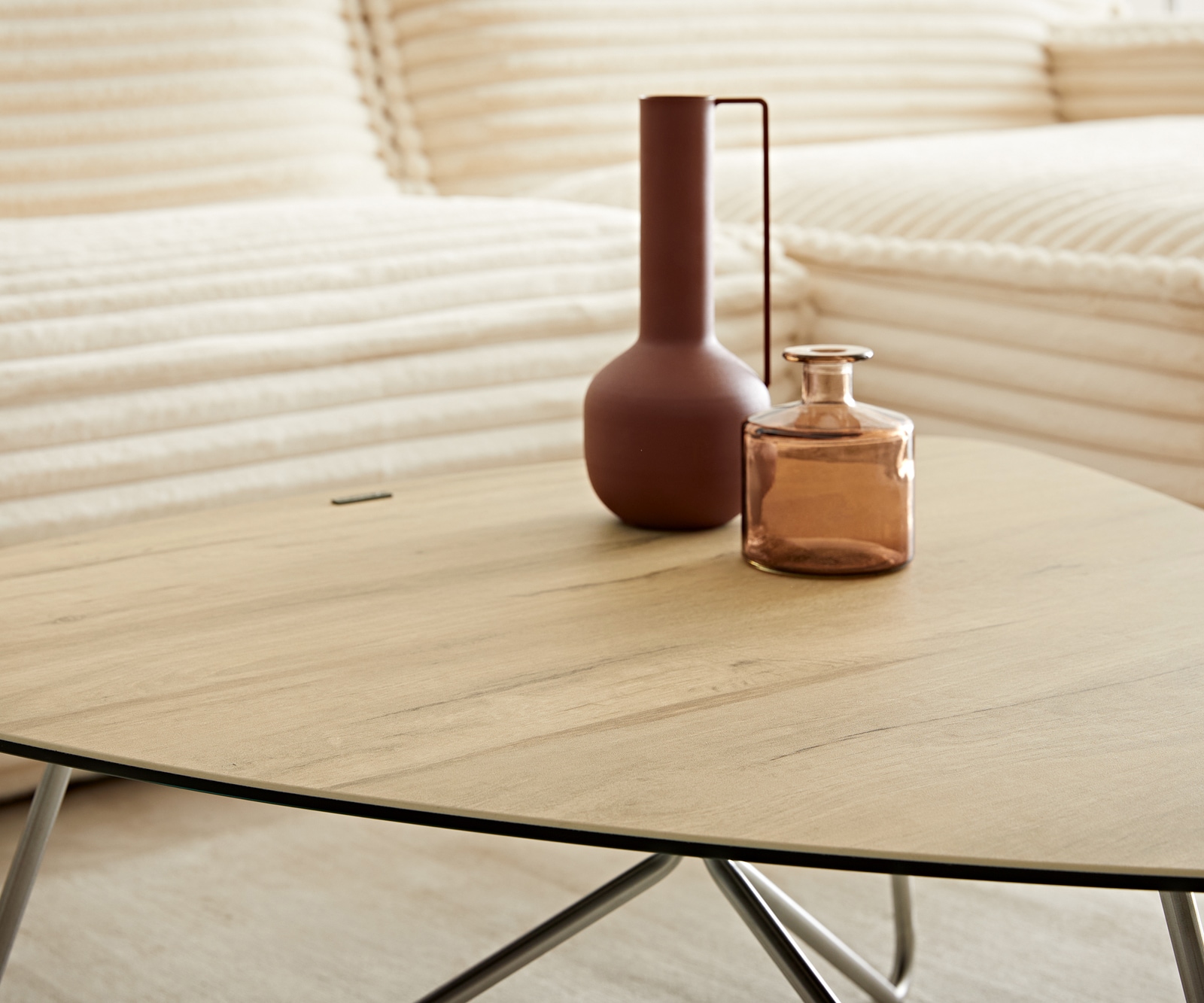 Couchtisch Ekrem 88x85 cm Keramik Laminam® Sabbia Eichefarbig Hairpin rund Edelstahl 6 Couchtisch Ekrem 88x85 cm Keramik Laminam® Sabbia Eichefarbig Hairpin rund Edelstahl 6