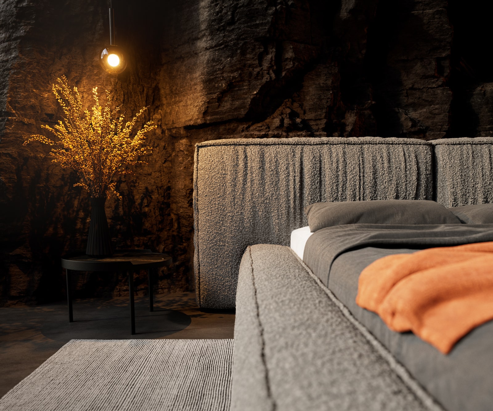 Polsterbettgestell Coperti 140x200 cm Bouclé Silbergrau 4 Polsterbettgestell Coperti 140x200 cm Bouclé Silbergrau 4