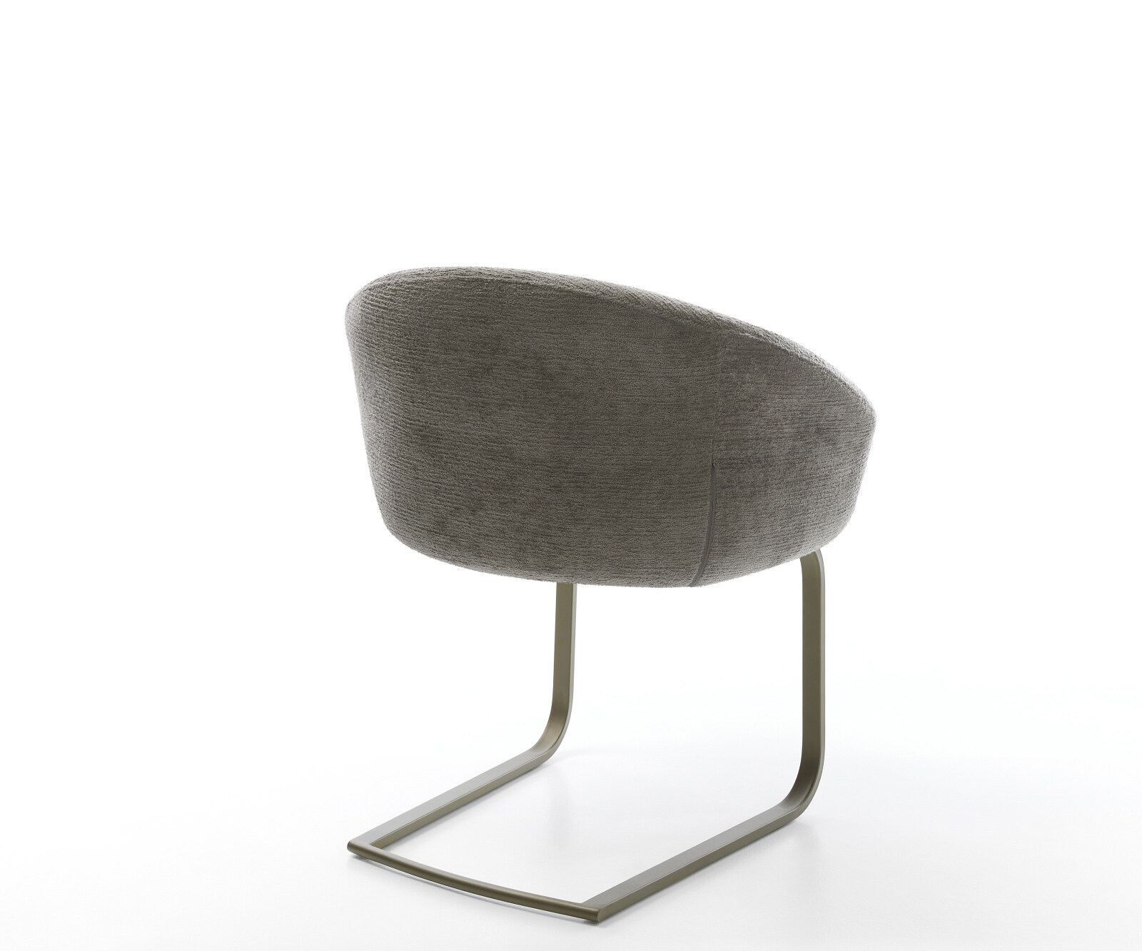 Freischwinger Vinka-Flex mit Armlehnen Bouclé Soft Schlamm Freischwinger flach Effektfinish Titan Taschenfederkern 5