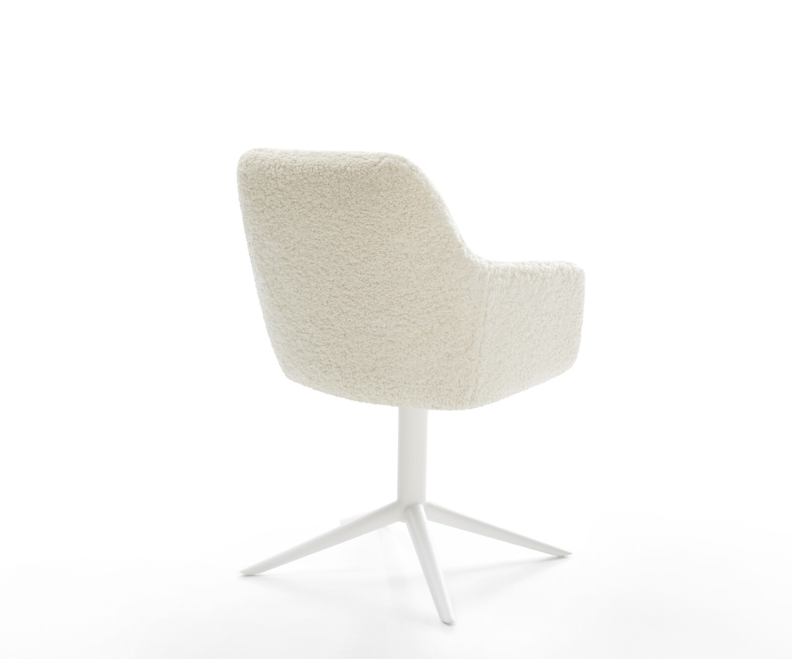 Chaise-pivotante Pejo-Flex tissu teddy beige pied de chaise 4 branches blanc pivotement sur 360° fonction bascule resorts ensachés 5