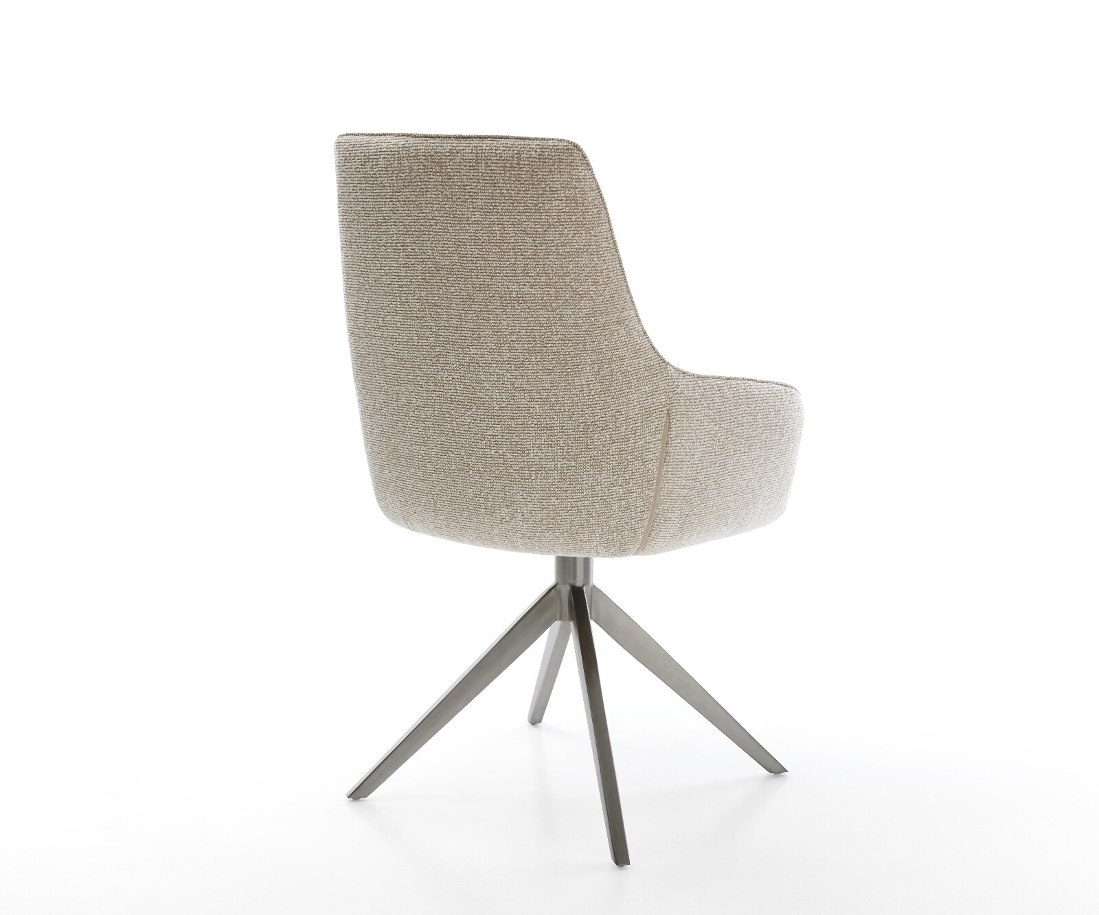 Chaise-pivotante Zelia-Flex avec accoudoirs tissu tissé doux beige pied croisé large grafiete pivotement sur 360° fonction bascule resorts ensachés 5