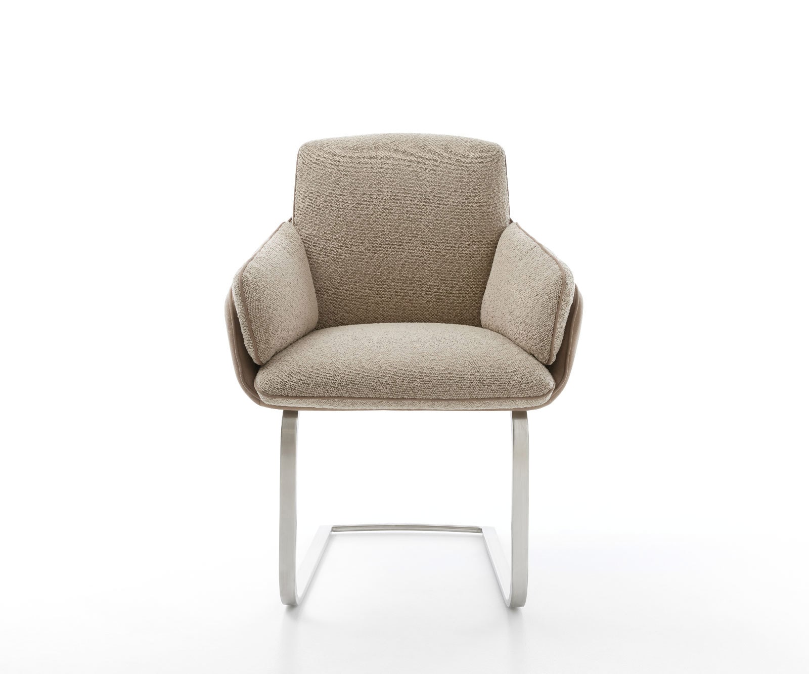 Freischwinger Luan-Flex mit Armlehnen Materialmix Schlamm Freischwinger flach Edelstahl 1 Freischwinger Luan-Flex mit Armlehnen Materialmix Schlamm Freischwinger flach Edelstahl 1