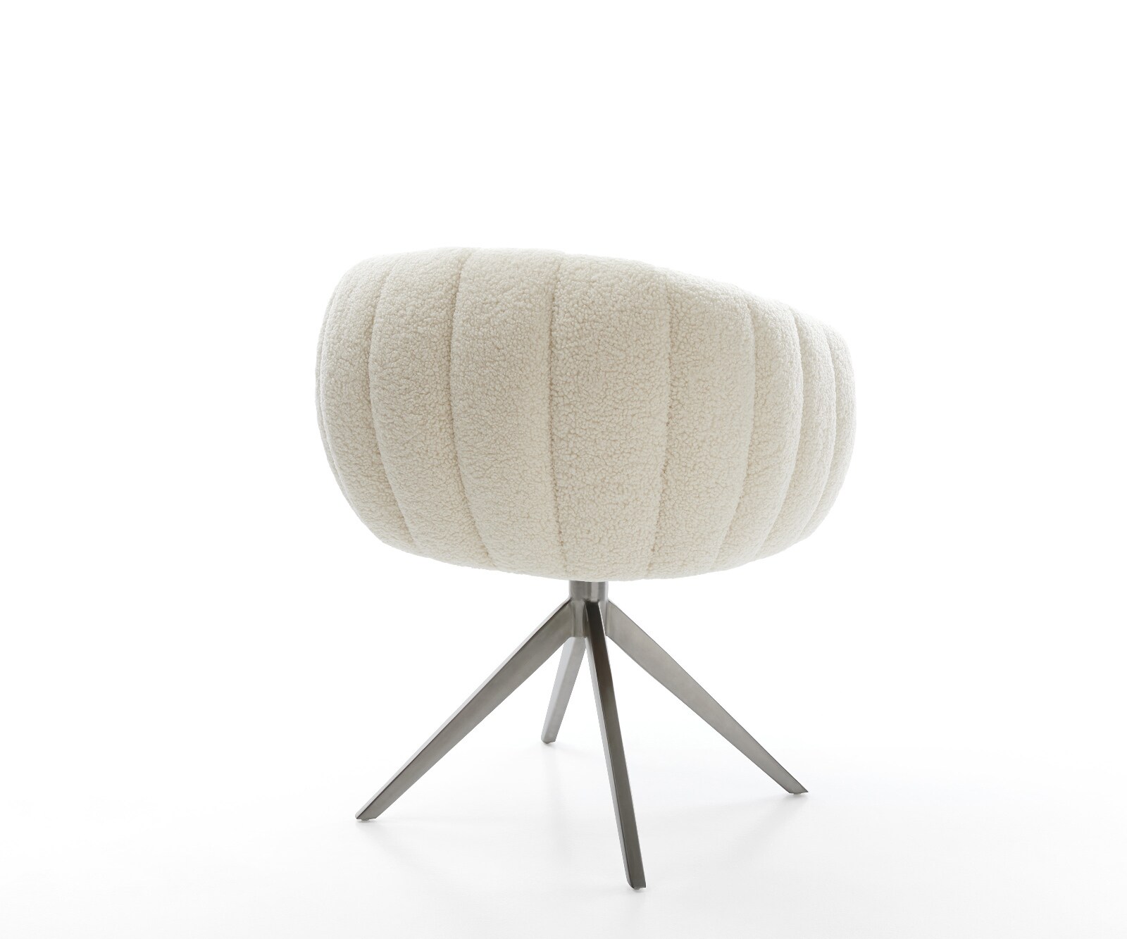 Chaise-pivotante Jada-Flex tissu teddy beige pied croisé large grafiete pivotement sur 360° fonction bascule ressorts ensachés 5