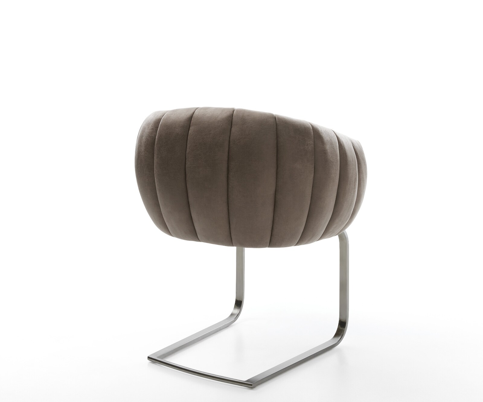 Freischwinger Jada-Flex Mikrofaser Taupe Vintage Freischwinger flach Graphit Taschenfederkern 4