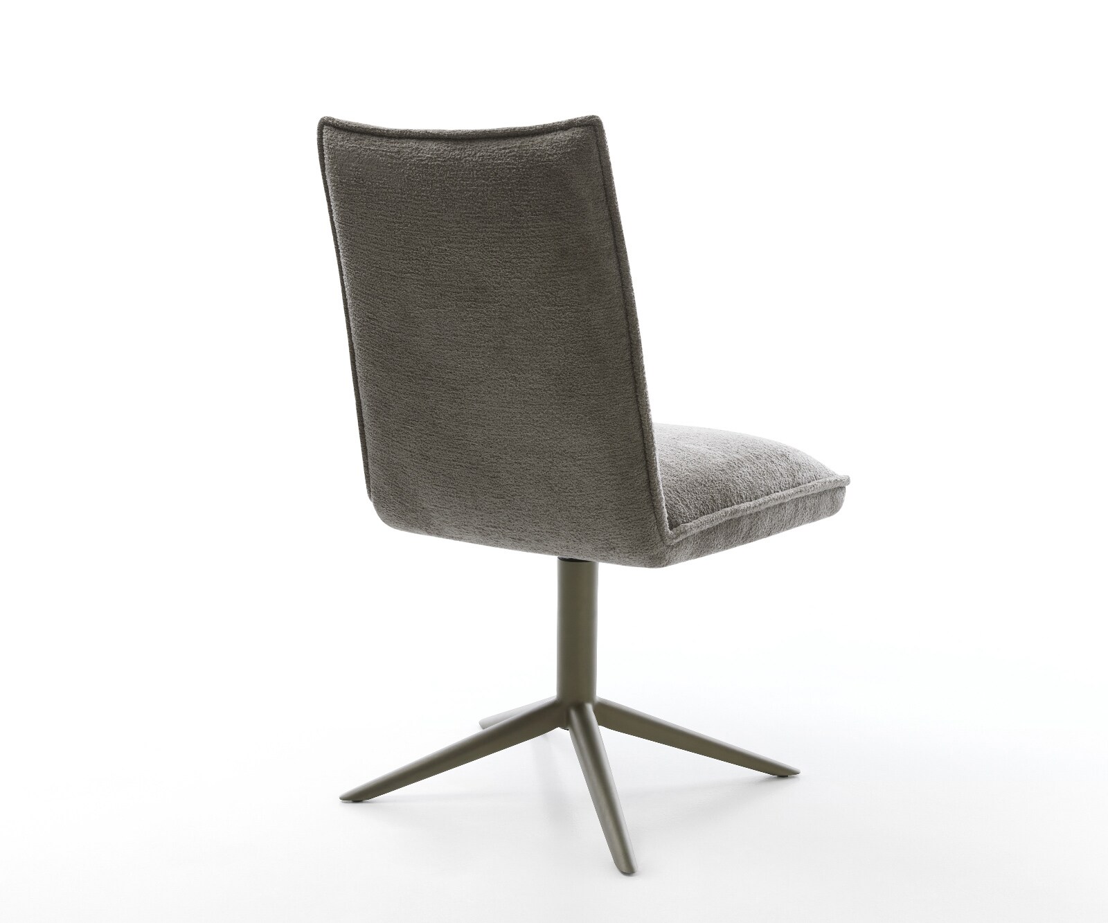 Drehstuhl Lelio-Flex Bouclé Soft Schlamm Fußkreuz Effektfinish Titan 360° drehbar Wippfunktion Taschenfederkern 5