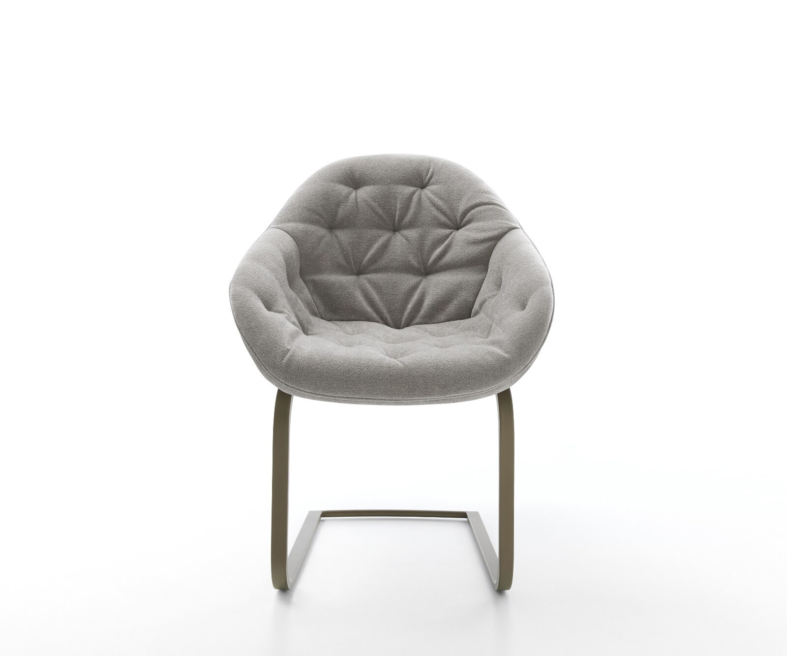 Freischwinger Gaio-Flex Strukturstoff Soft Grau Freischwinger flach Effektfinish Titan 2