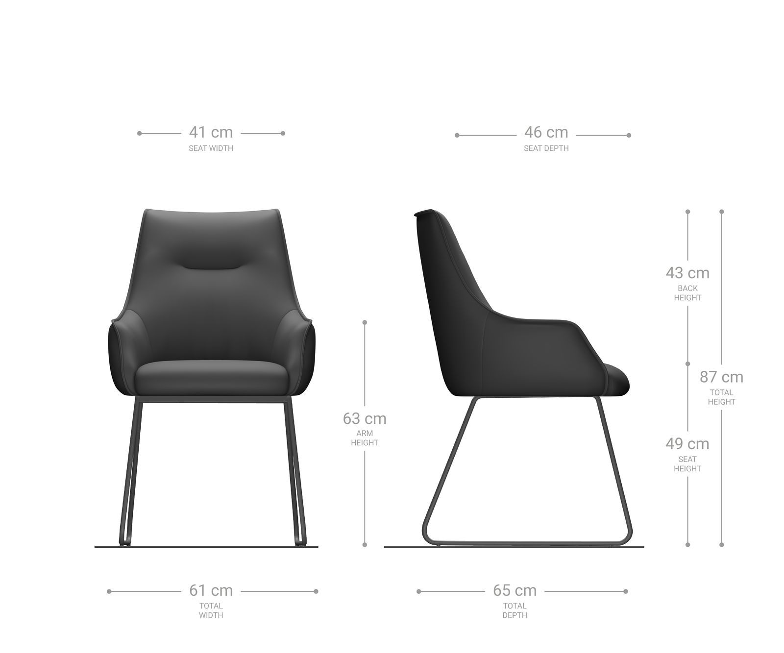 Chaise-de-salle-à-manger Alja-Flex avec accoudoirs bouclé blanc pied trapèze noir ressorts ensachés 5 Chaise-de-salle-à-manger Alja-Flex avec accoudoirs bouclé blanc pied trapèze noir ressorts ensachés 5
