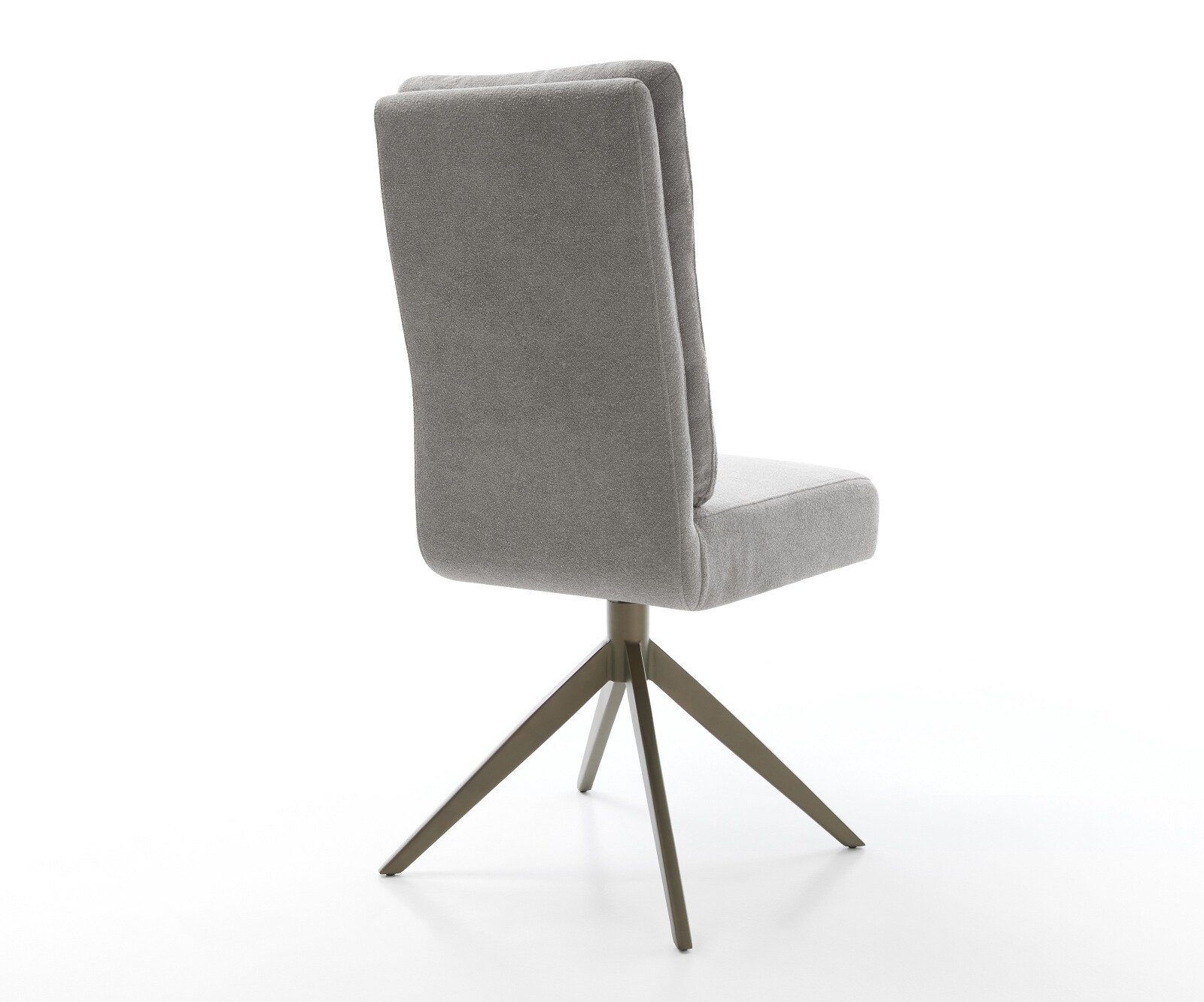 Drehstuhl Pela-Flex Strukturstoff Soft Grau Kreuzgestell breit Effektfinish Titan 360° drehbar Wippfunktion Taschenfederkern 4