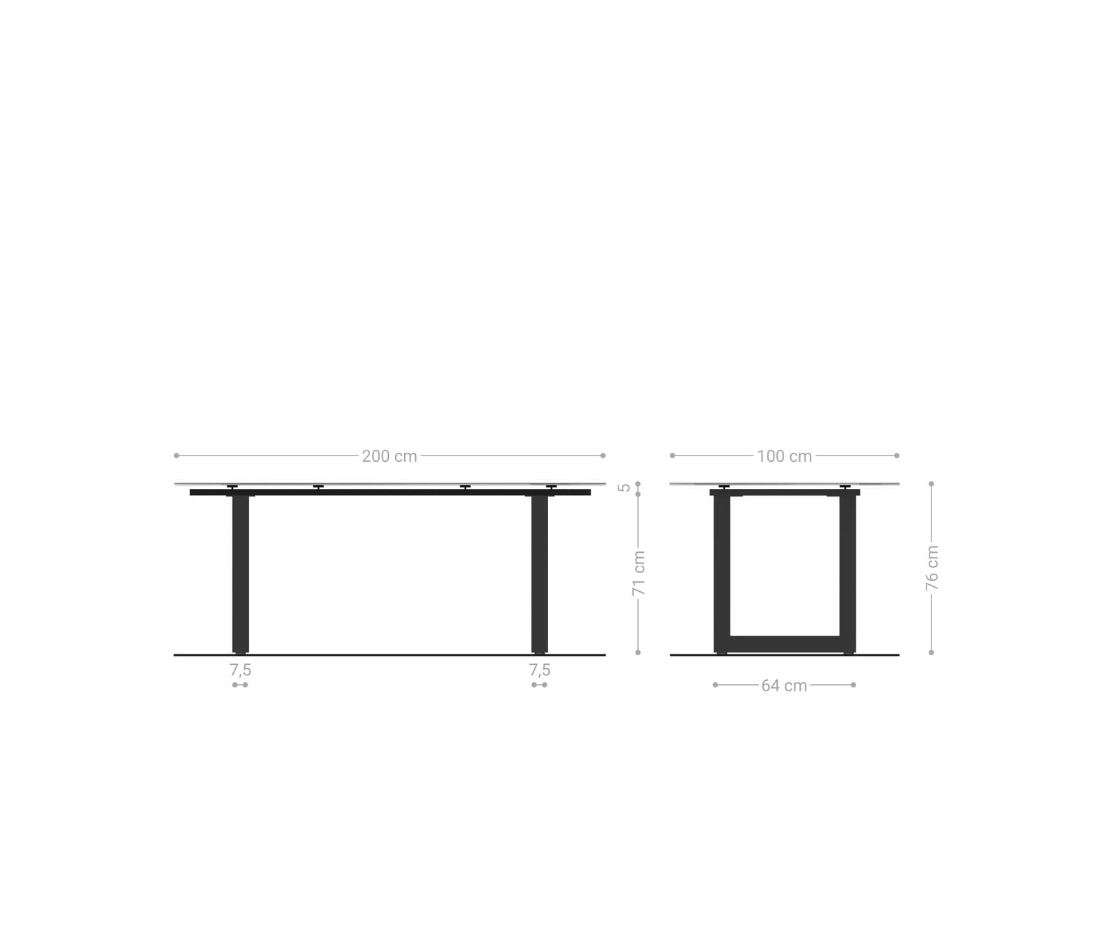 Table-à-manger Edge forme Boot 200x100 céramique Laminam® noir desir brun inox large 6 Table-à-manger Edge forme Boot 200x100 céramique Laminam® noir desir brun inox large 6