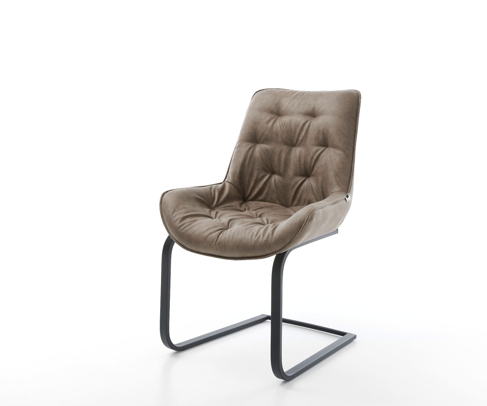 Freischwinger Taimi-Flex Mikrofaser Taupe Vintage Freischwinger flach Schwarz Freischwinger Taimi-Flex Mikrofaser Taupe Vintage Freischwinger flach Schwarz