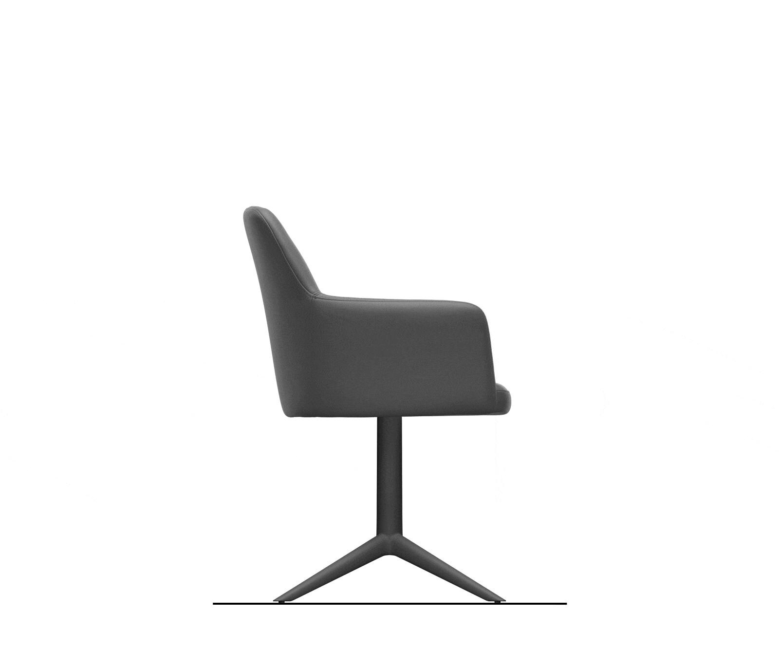 Chaise-pivotante Greg-Flex microvelours beige vintage pied croisé large grafiete pivotement sur 360° fonction bascule ressorts ensachés 8