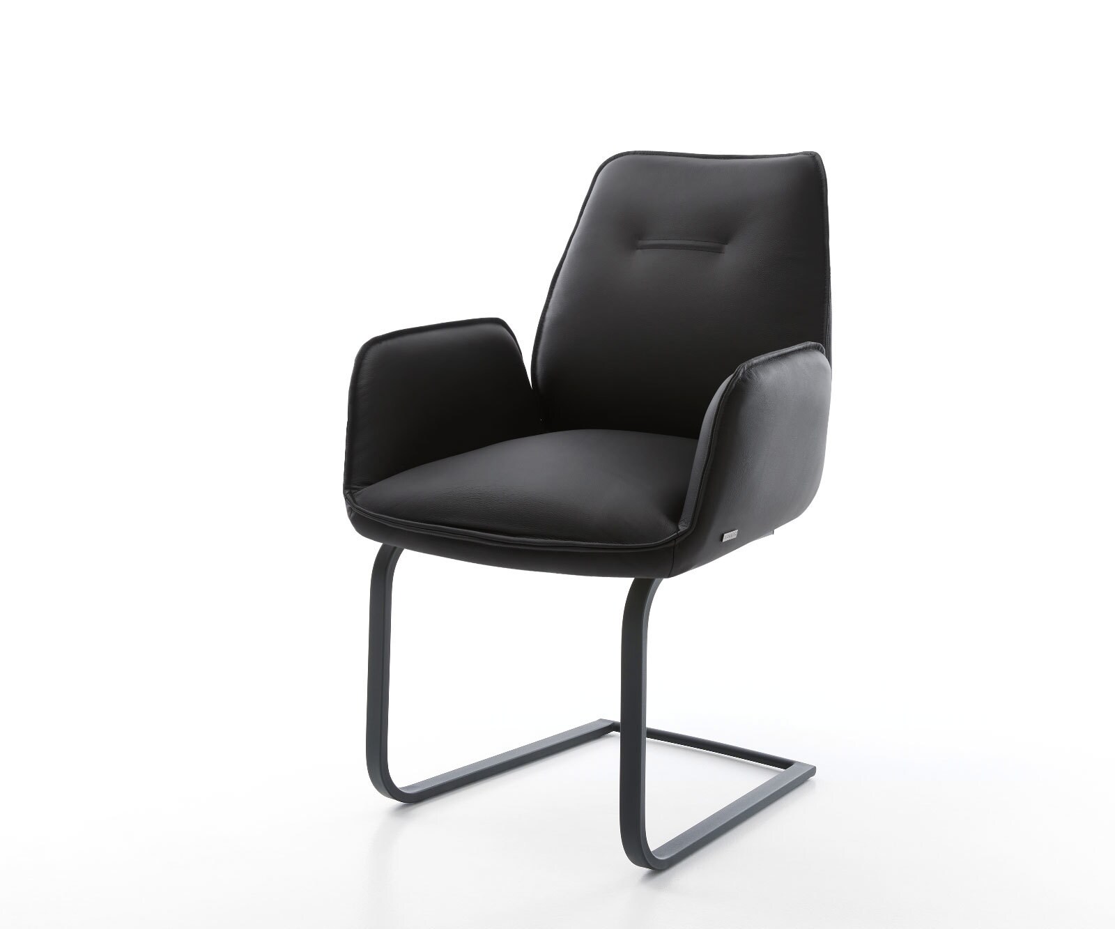 Freischwinger Zoa-Flex Echt-Leder Schwarz Freischwinger flach Schwarz Taschenfederkern