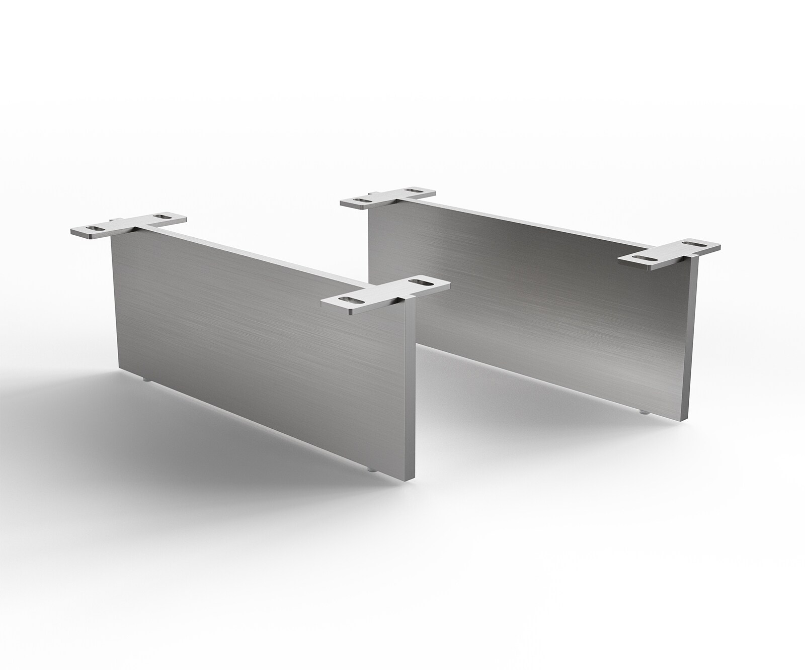 Pieds-à-effet-flottant, 15 cm, en acier inoxydable, pour meubles à caissons d'une profondeur de 45 cm (lot de 2) 1