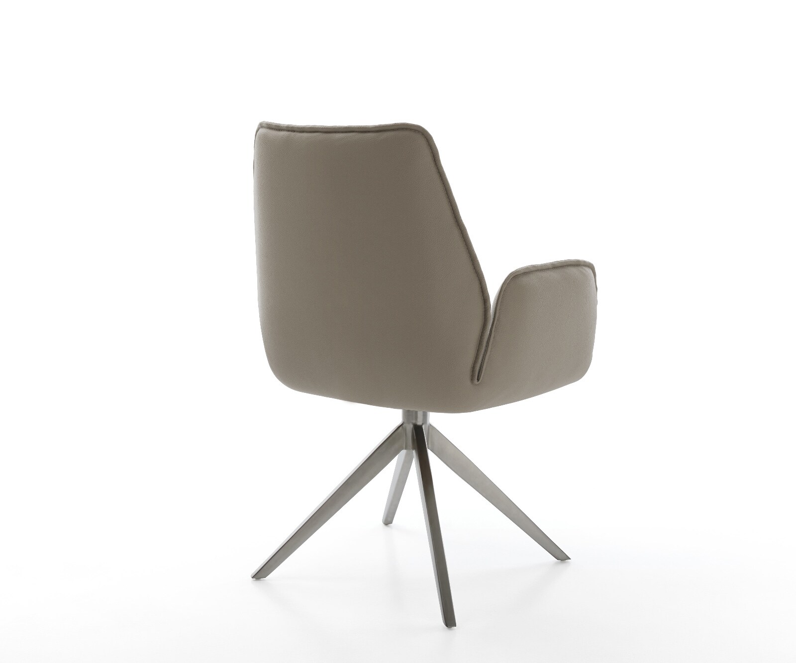 Chaise-pivotante Zoa-Flex cuir de vache couleur boue pied croisé large grafiete pivotement sur 360° fonction bascule 4