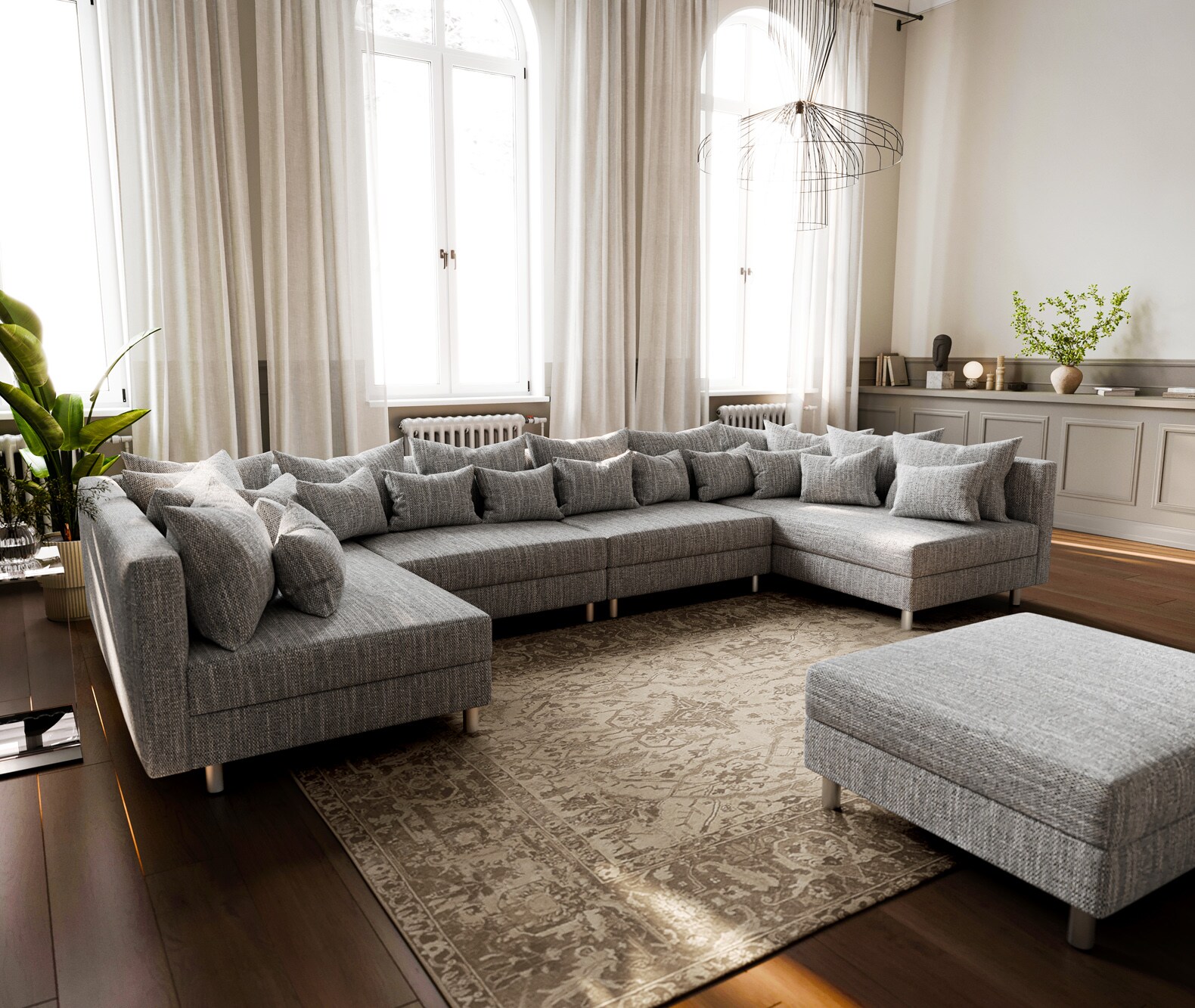 Couch Clovis XL Wohnlandschaft Modulsofa Design Couch
