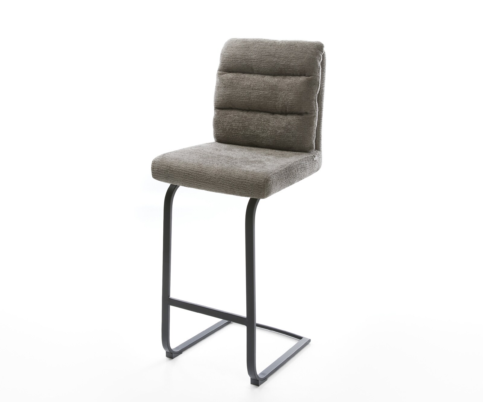 Barstuhl Pela-Flex Bouclé Soft Schlamm Freischwinger Flach Metall Schwarz 1