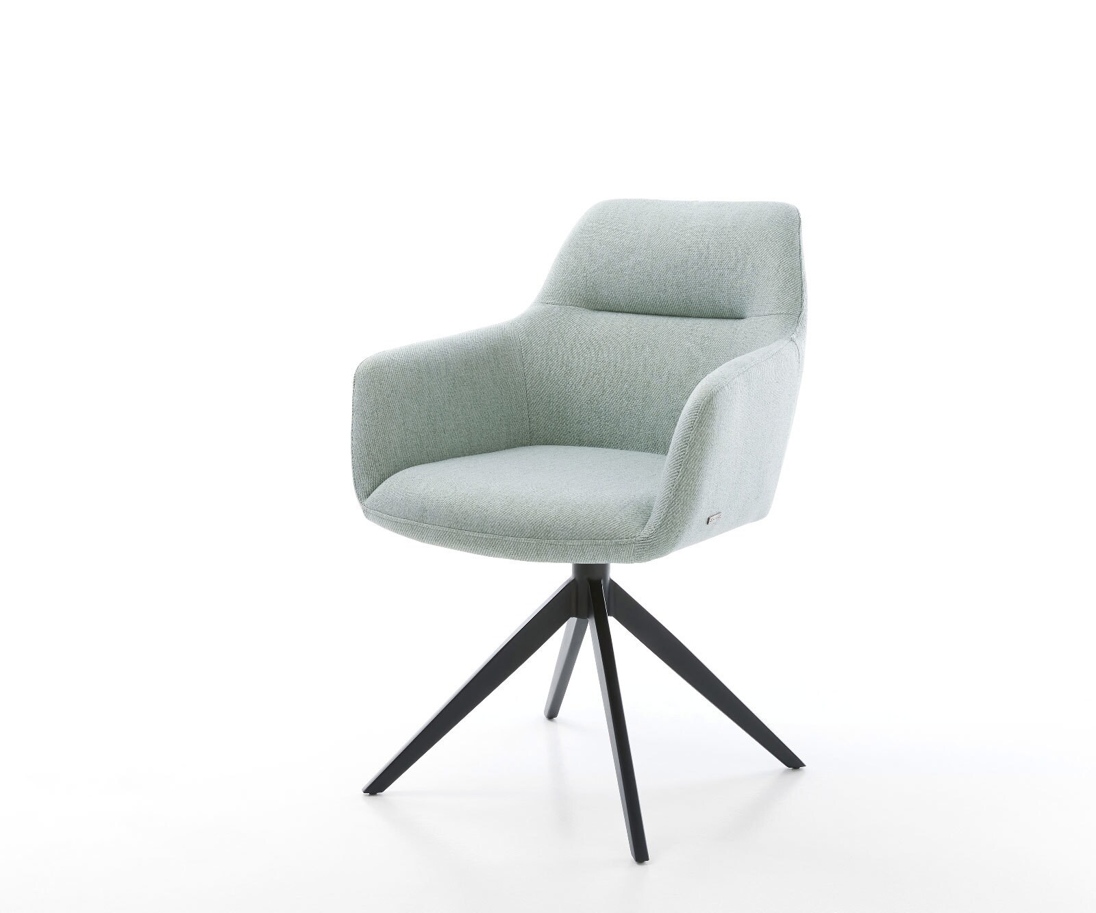 Drehstuhl Pejo-Flex Stripes Mint Kreuzgestell breit Schwarz 360° drehbar Wippfunktion Taschenfederkern