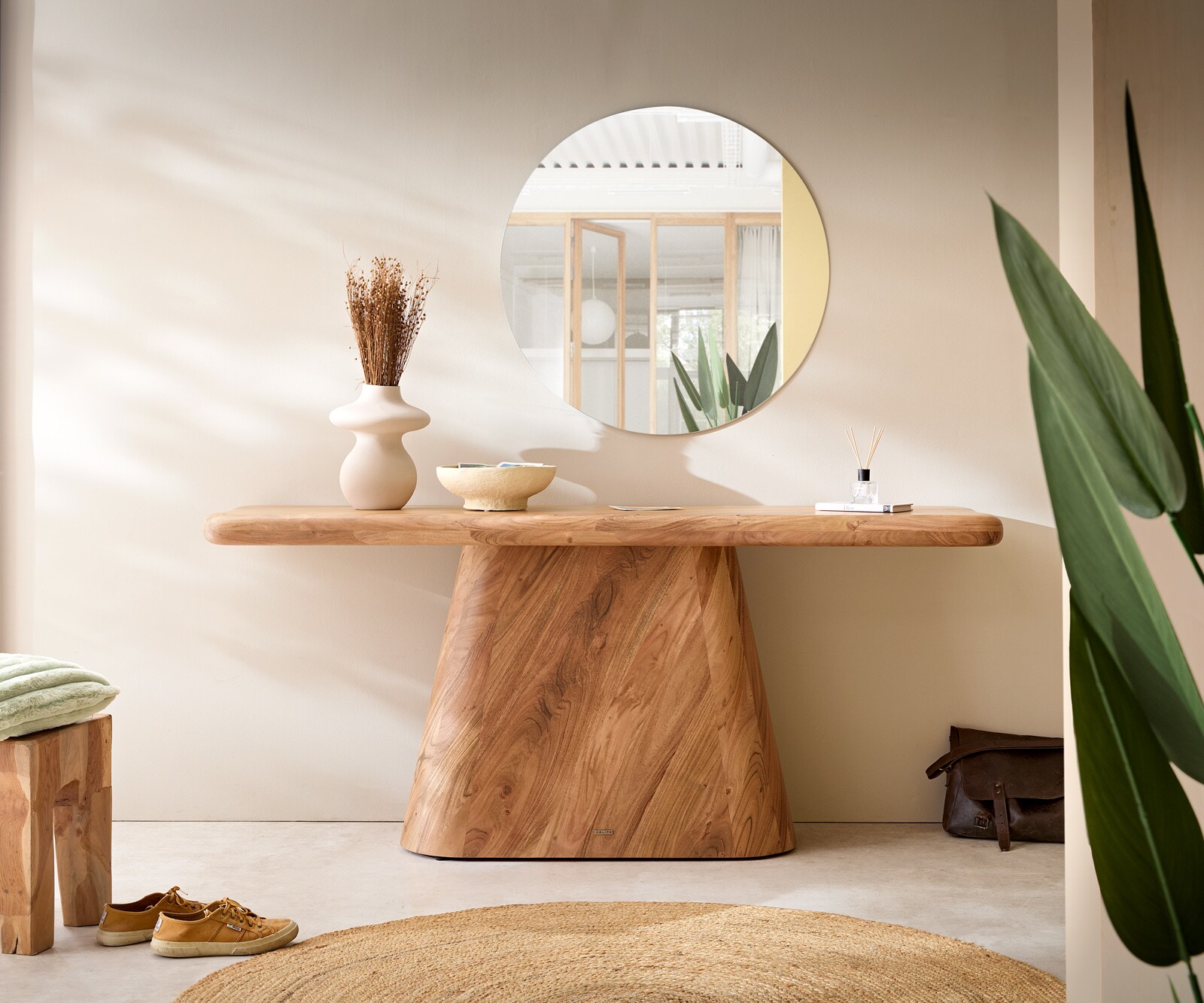 Konsolentisch Suva 180x45 cm Akazie Natur 1