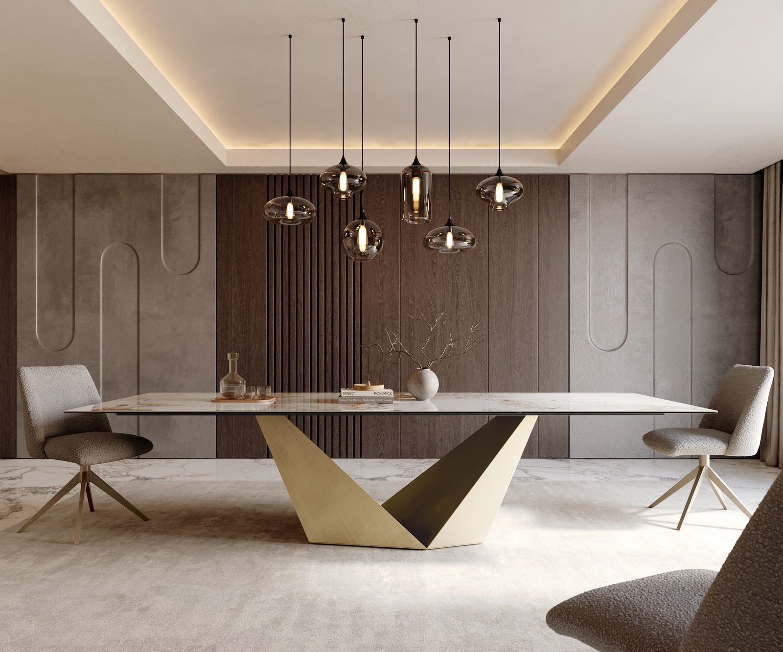 Tischgestell Prisma Metallic Gold 3