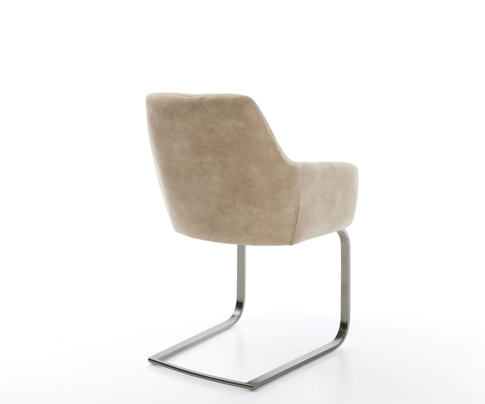 Freischwinger Pejo-Flex Mikrofaser Beige Vintage Freischwinger flach Graphit Taschenfederkern 5