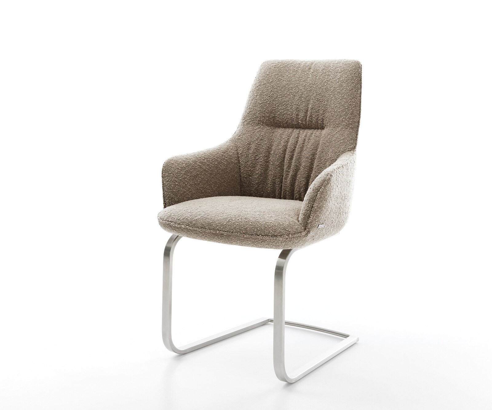 Cantilever Zelia-Flex avec accoudoirs bouclé boue pied cantilever plat acier inoxydable ressorts ensachés