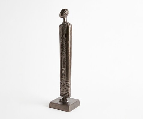 Figur Sigaro B12 x T12 x H51 cm Aluminium Mokka Bronze Gegossen