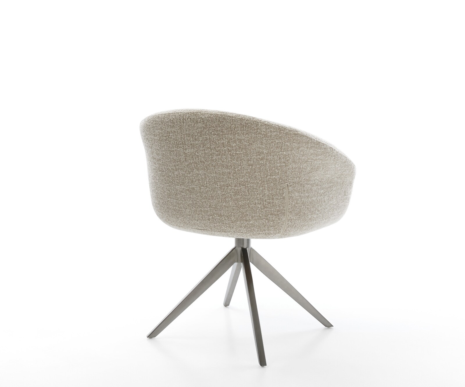 Chaise-pivotante Vinka-Flex avec accoudoirs tissu tissé doux beige pied croisé large grafiete pivotement sur 360° fonction bascule resorts ensachés 4