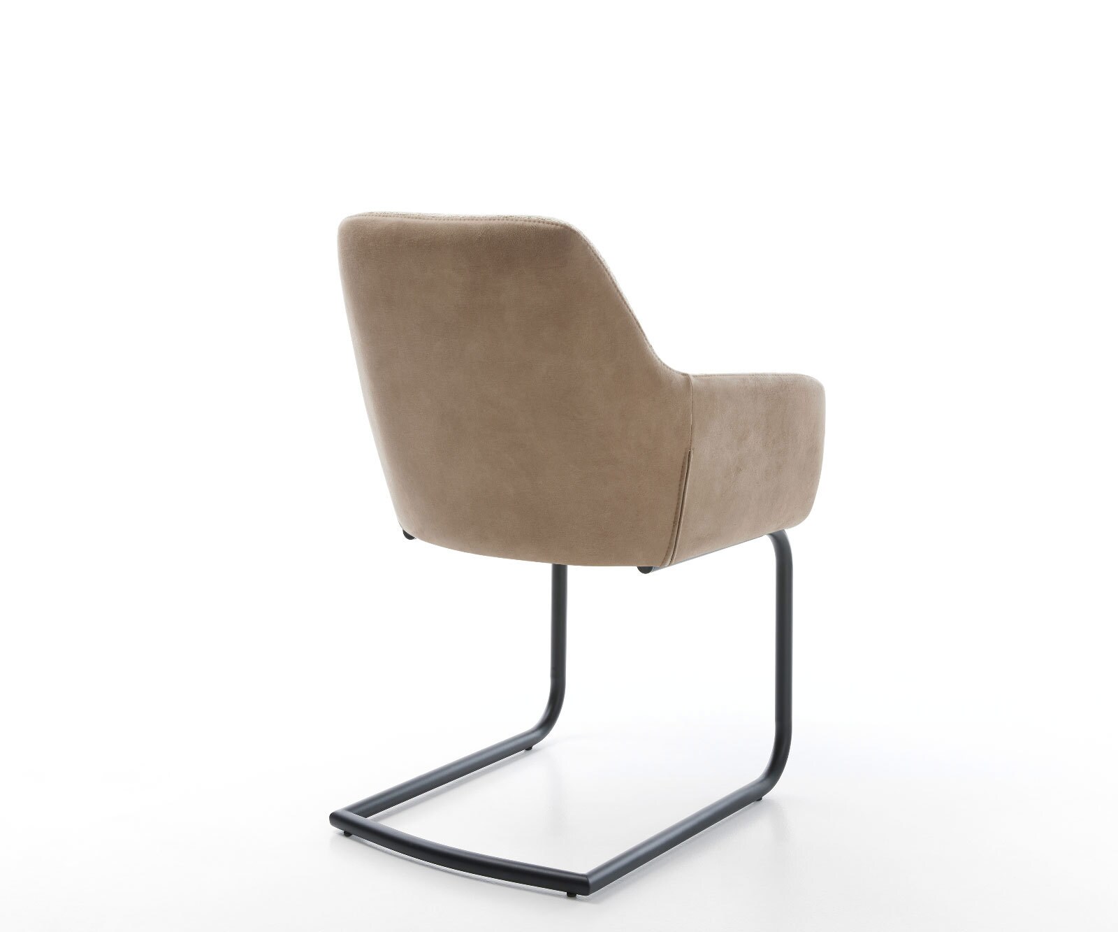 Cantilever Pejo-Flex tissu mixte couleur boue pied cantilever rond noir ressorts ensachés 4